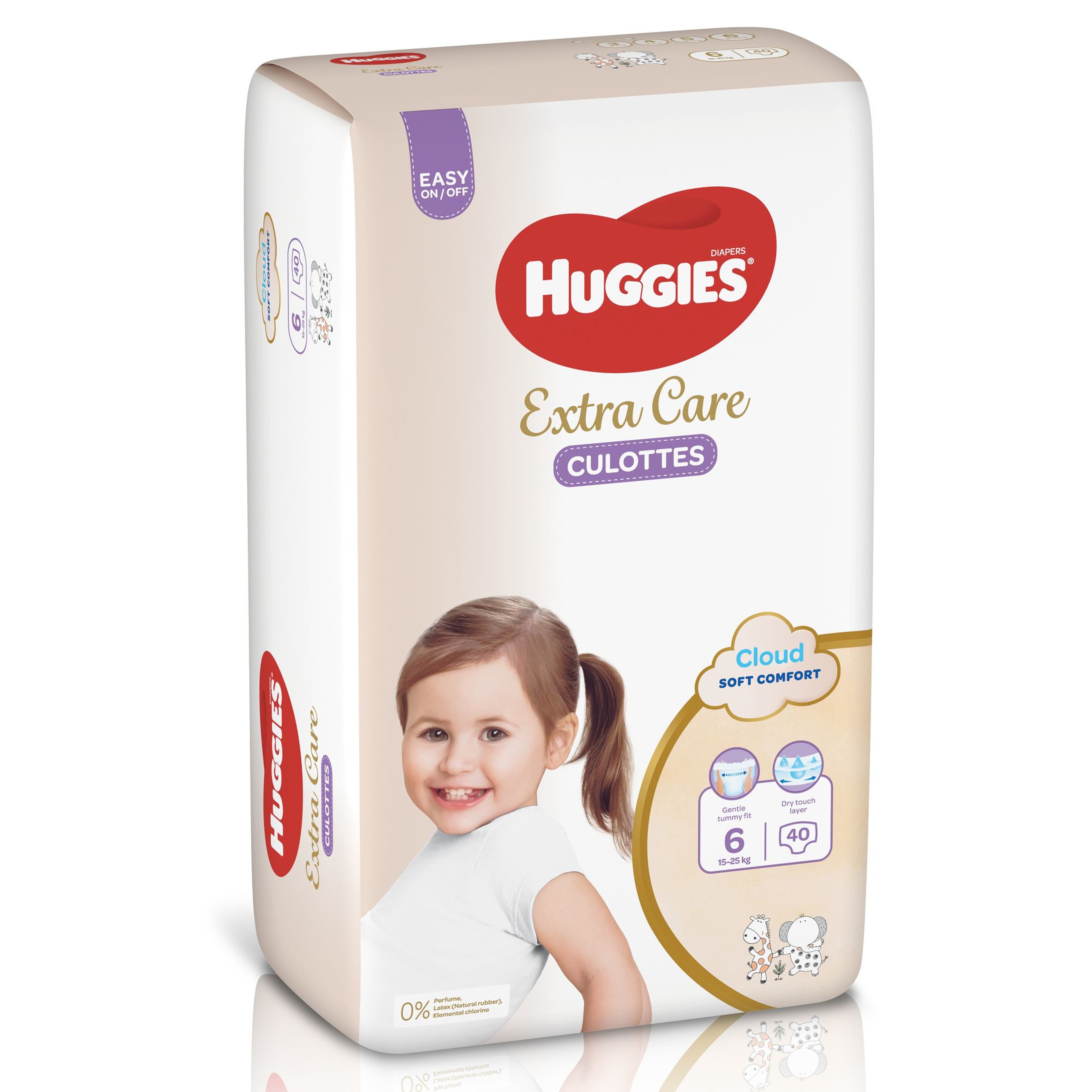 Huggies Extra Care Culottes, Size 6, Jumbo Pack, 40 Pants
