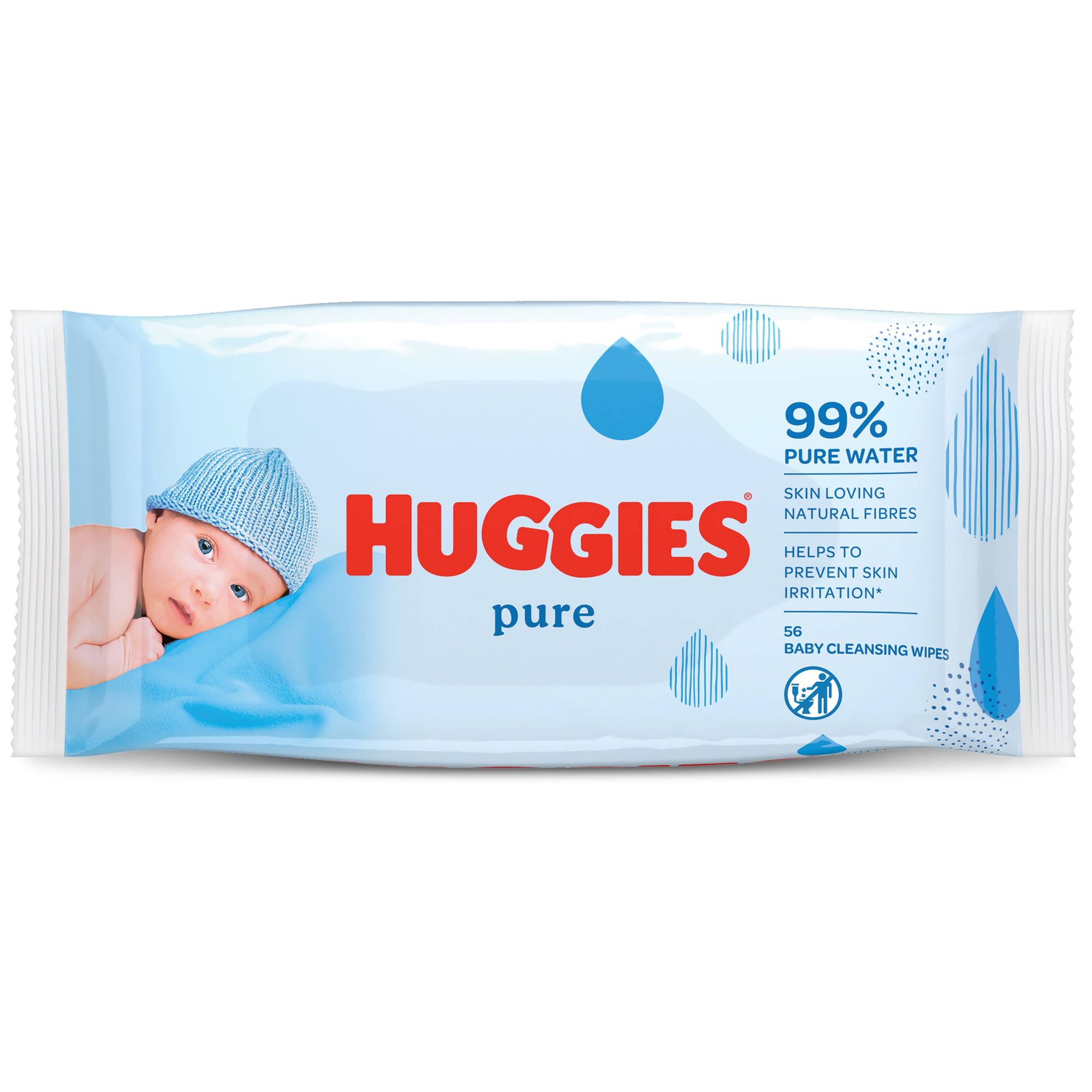Huggies Natural Care Baby Aloe - 56 Wipes