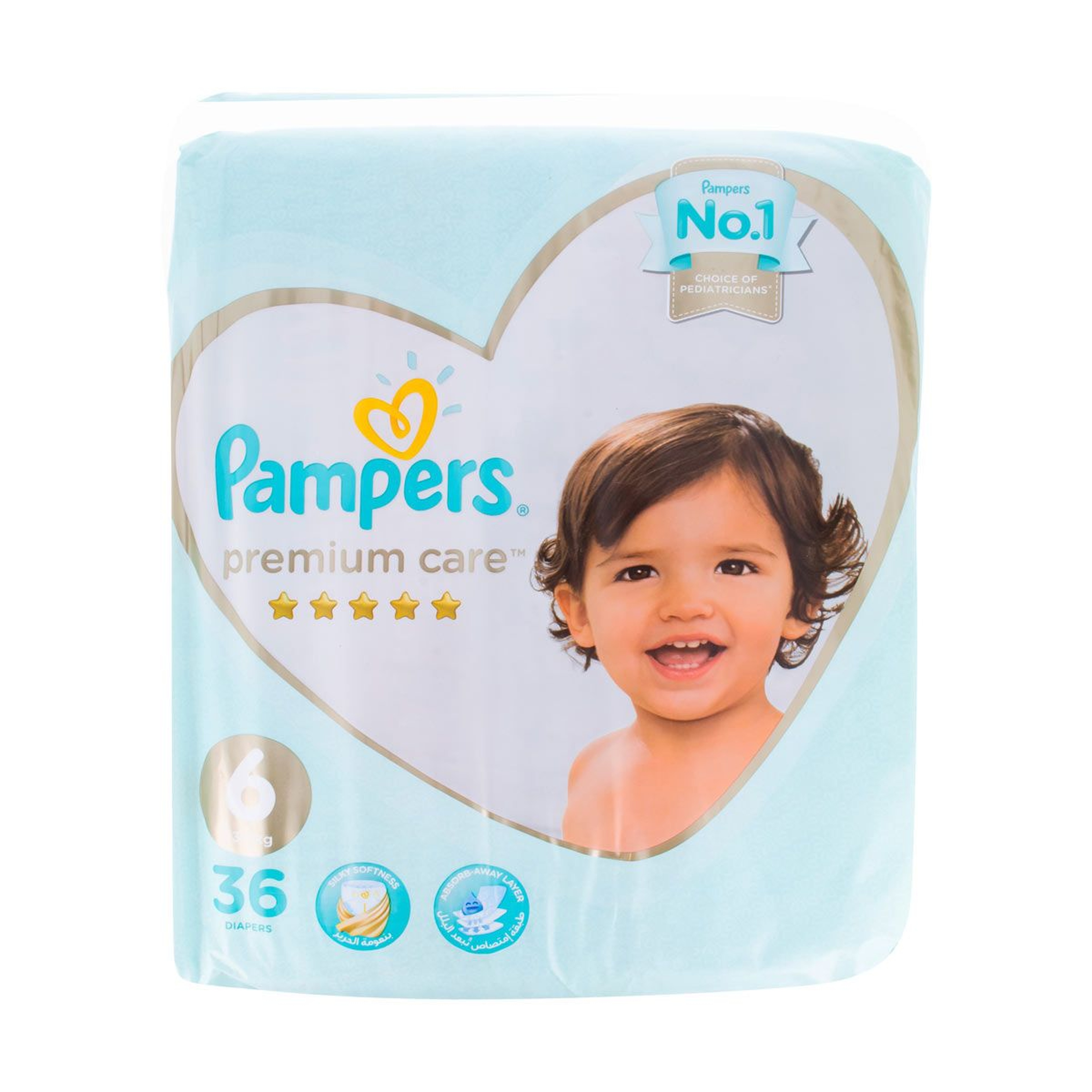 Pampers Premium Care Size 6 (13+Kg), 36 Diapers