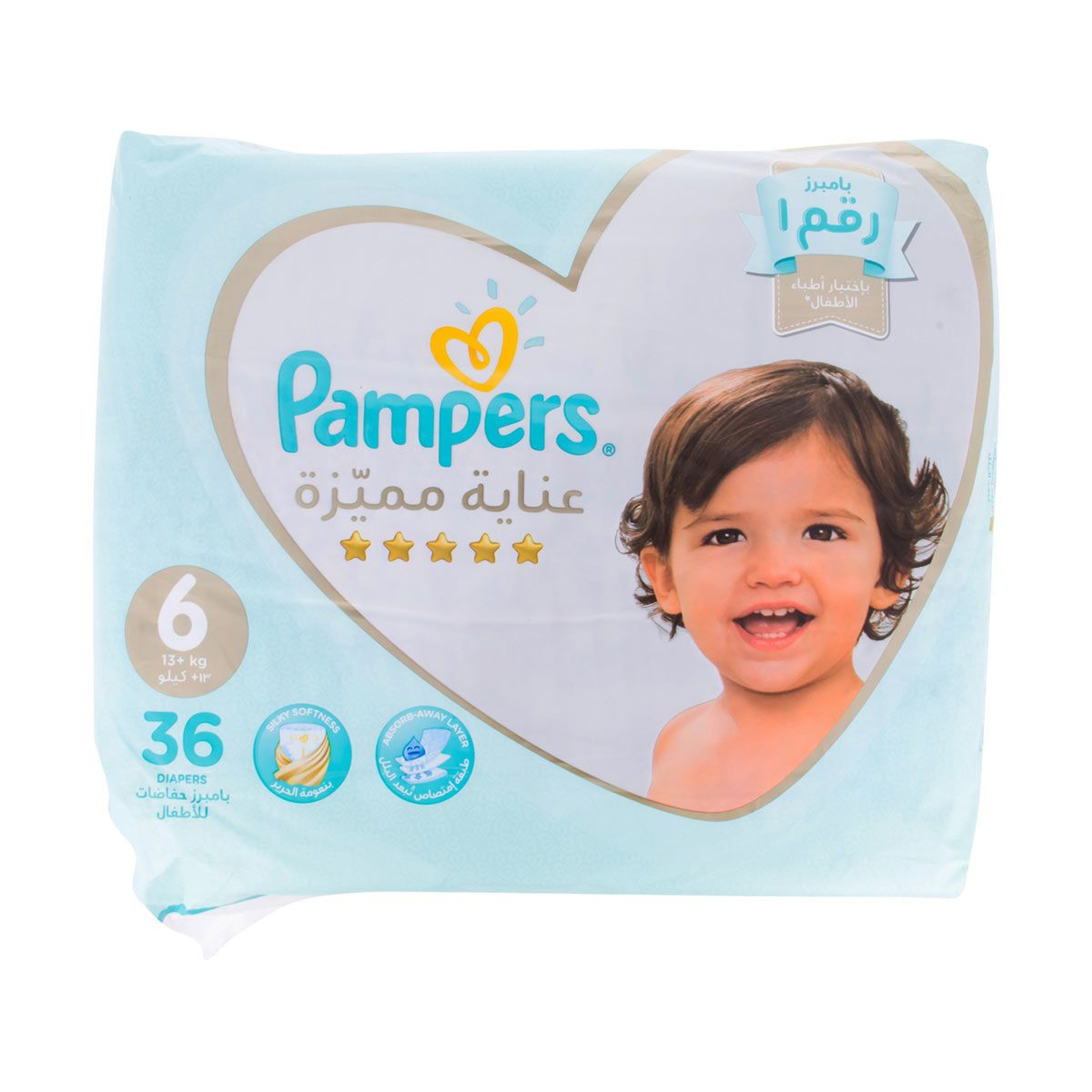 Pampers Premium Care Size 6 (13+Kg), 36 Diapers