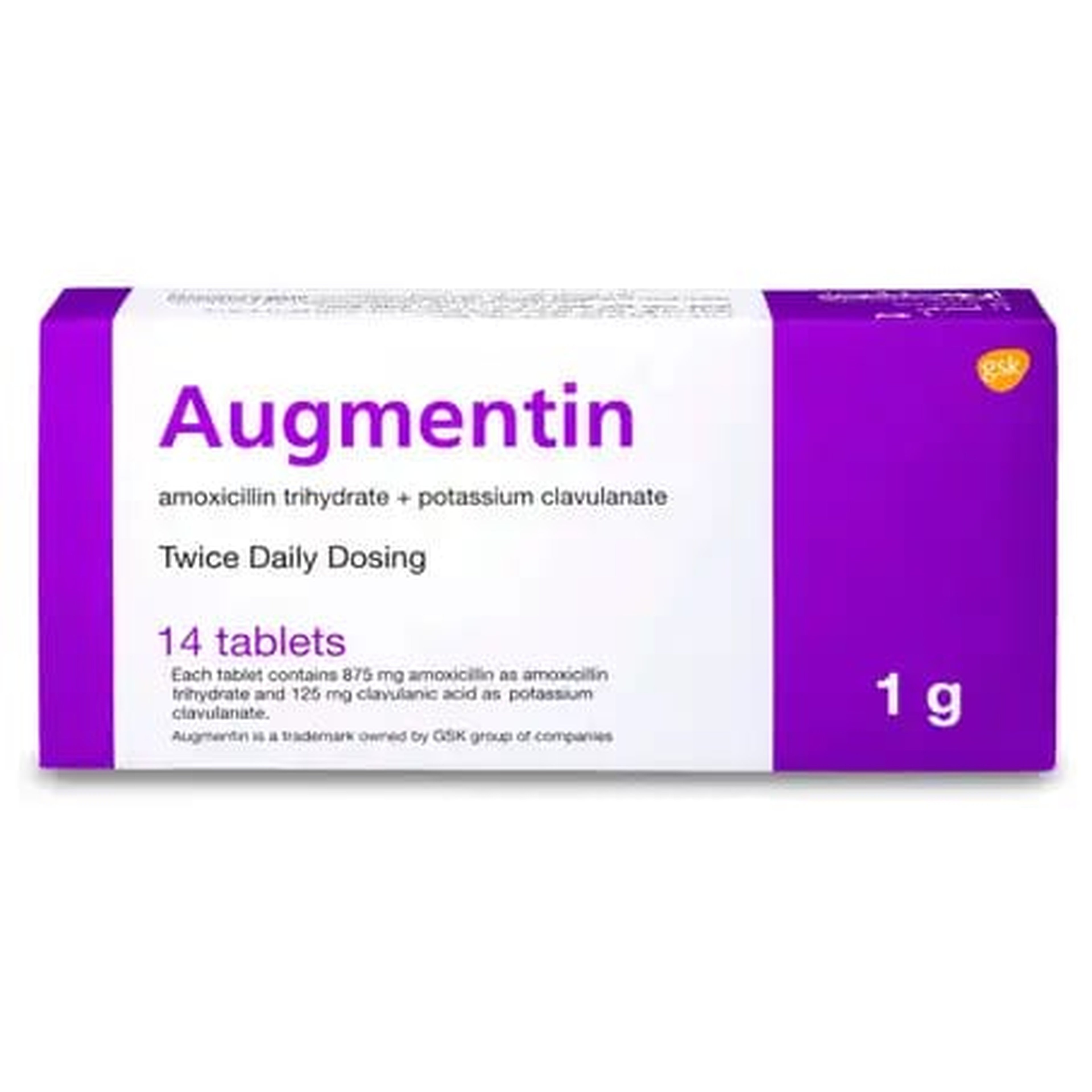 Augmentin 1 Gm Tablet 14Pcs