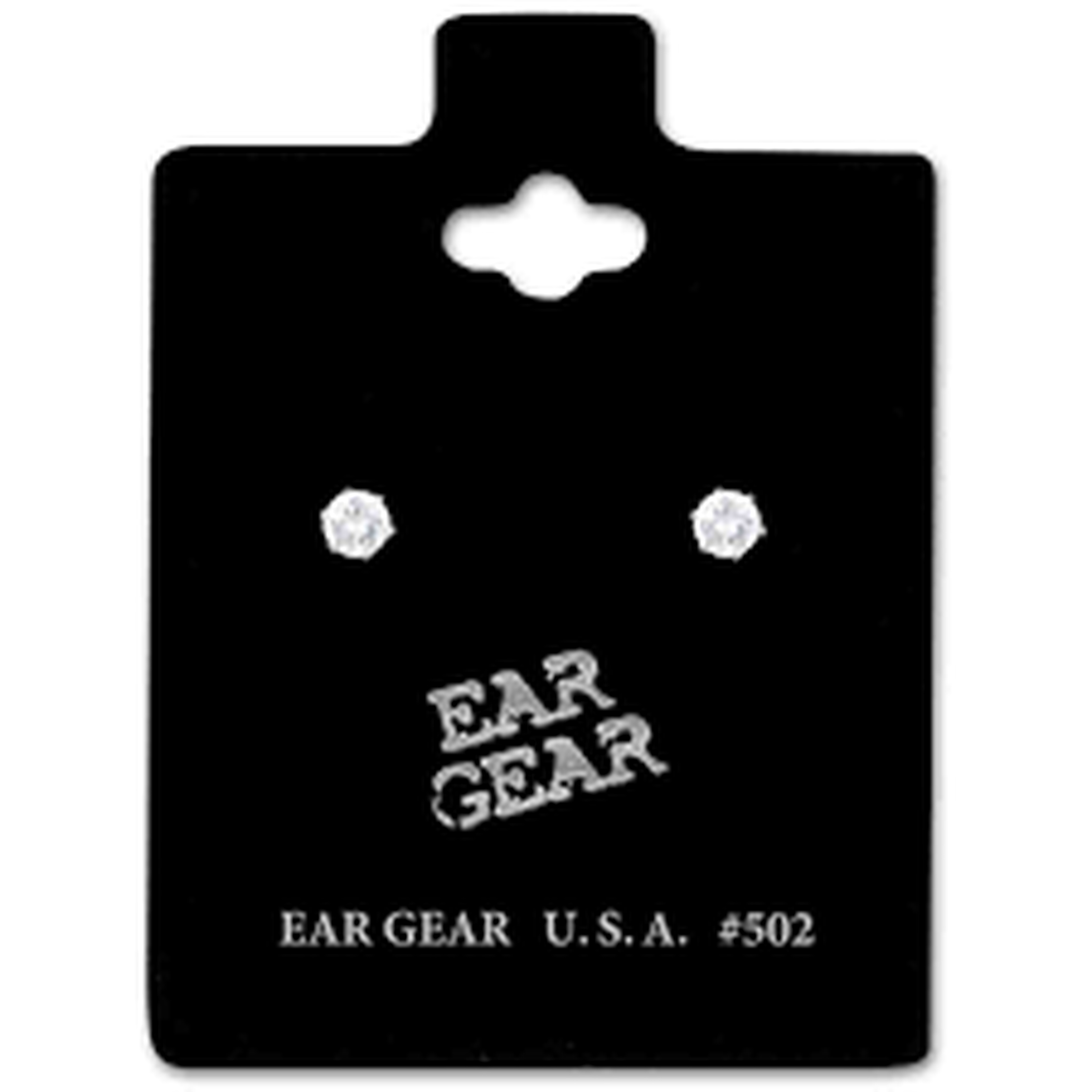 اير جير حلق فضى بحجر زركونيا مكعب 2 ملم سلفر