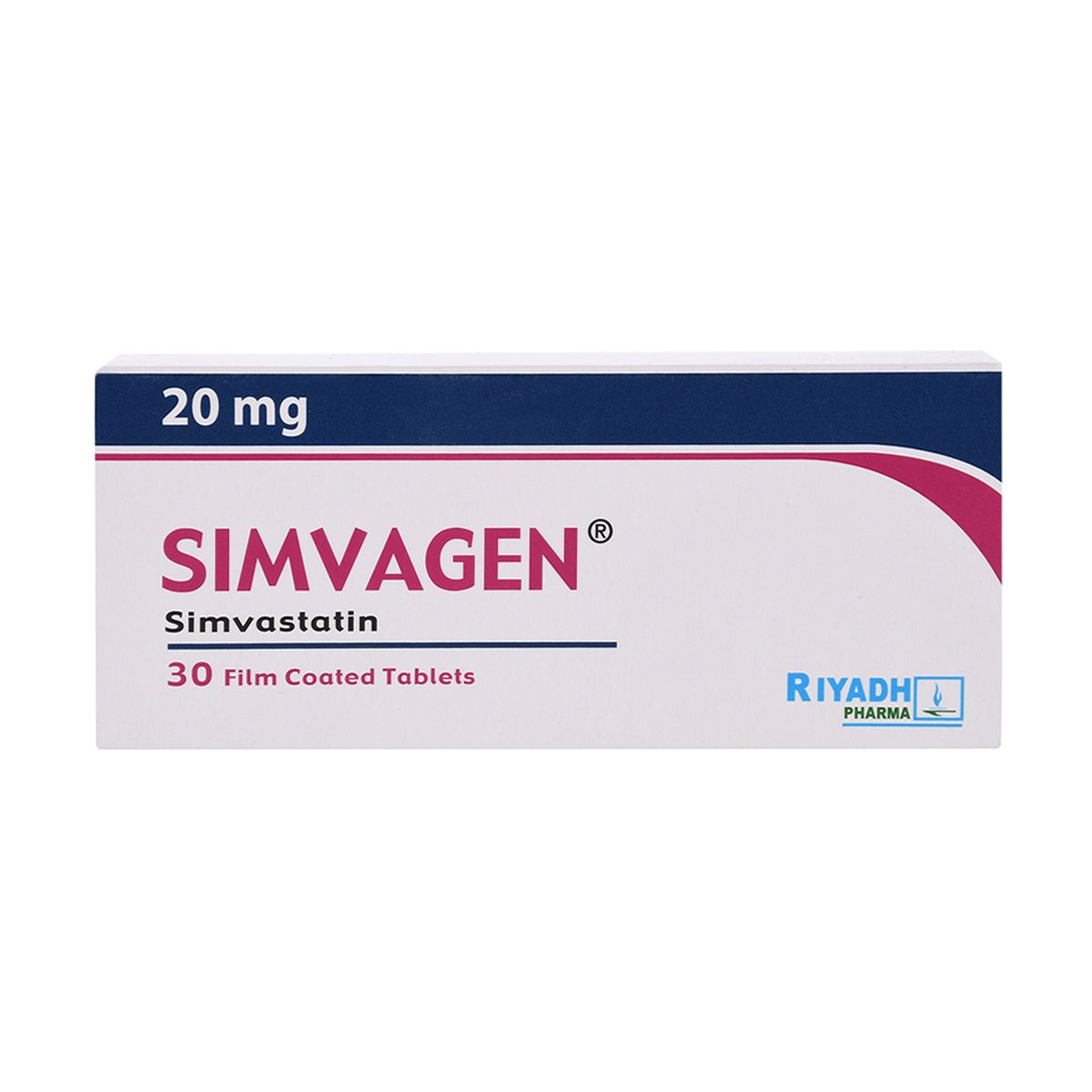 Simvagen 20 Mg Simvastatin - 30 Film Coated Tablets