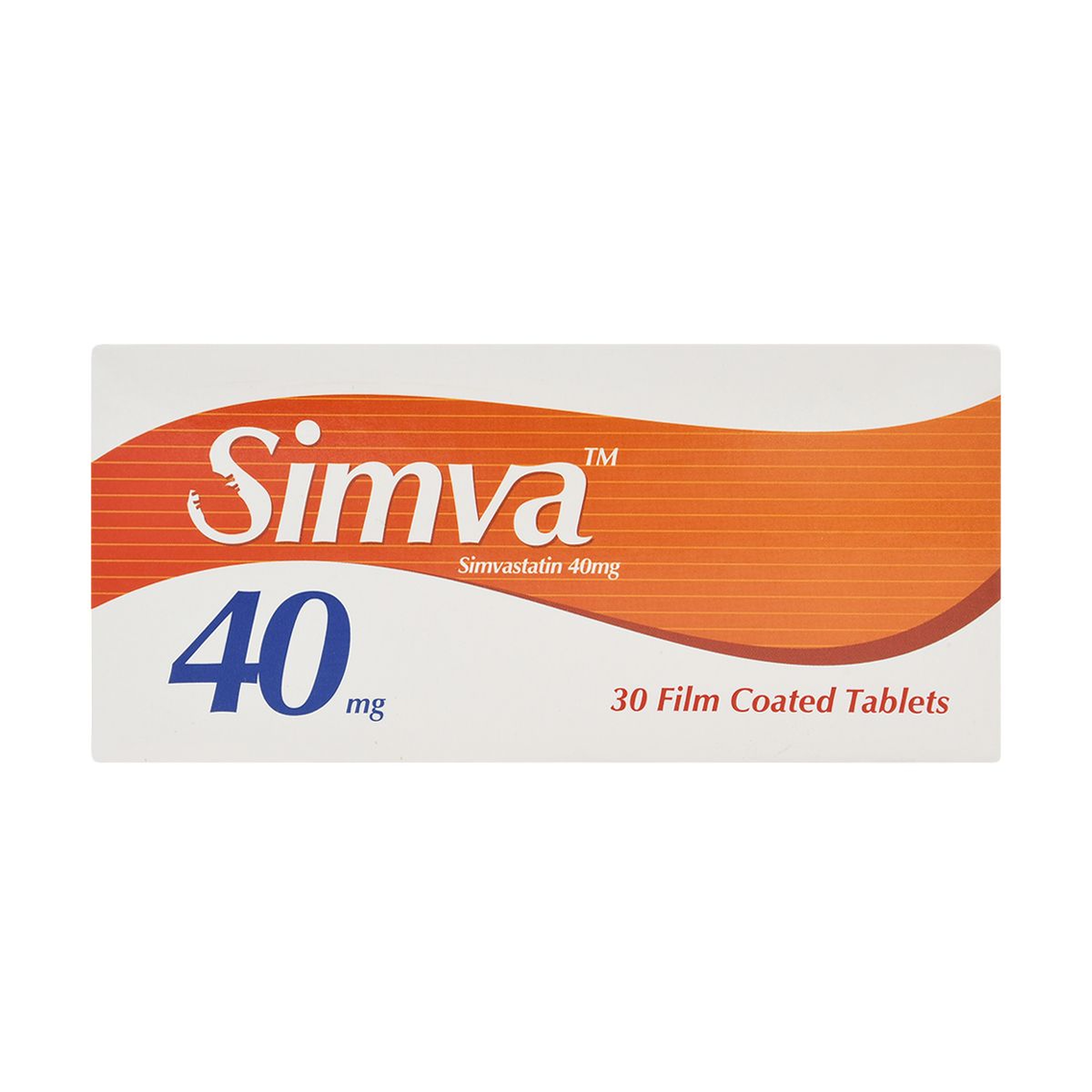 Simva 40 Mg Simvastatin, Antihyperlipidemic - 30 Tablets