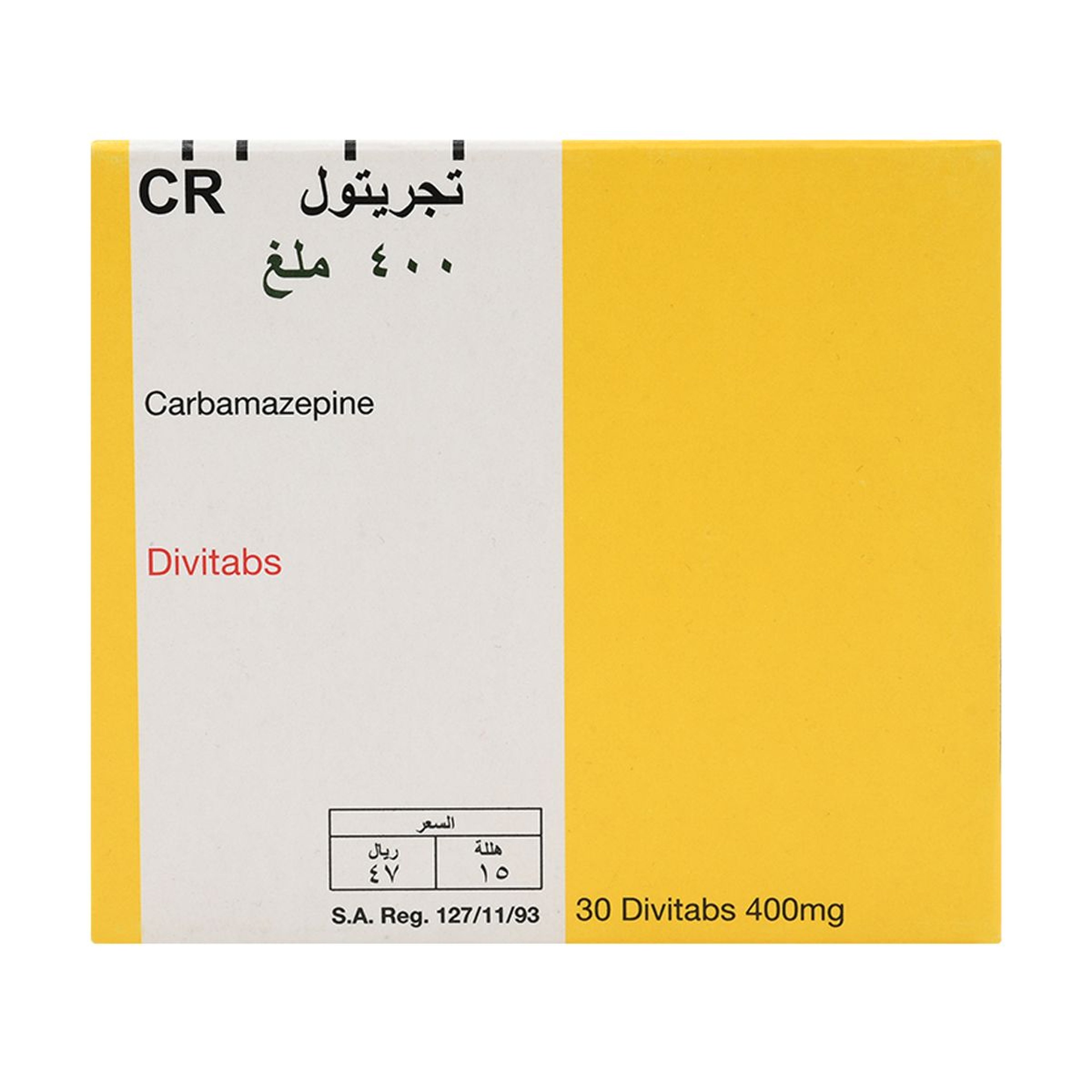 Tegretol Cr 400 Mg- 30 Tablets