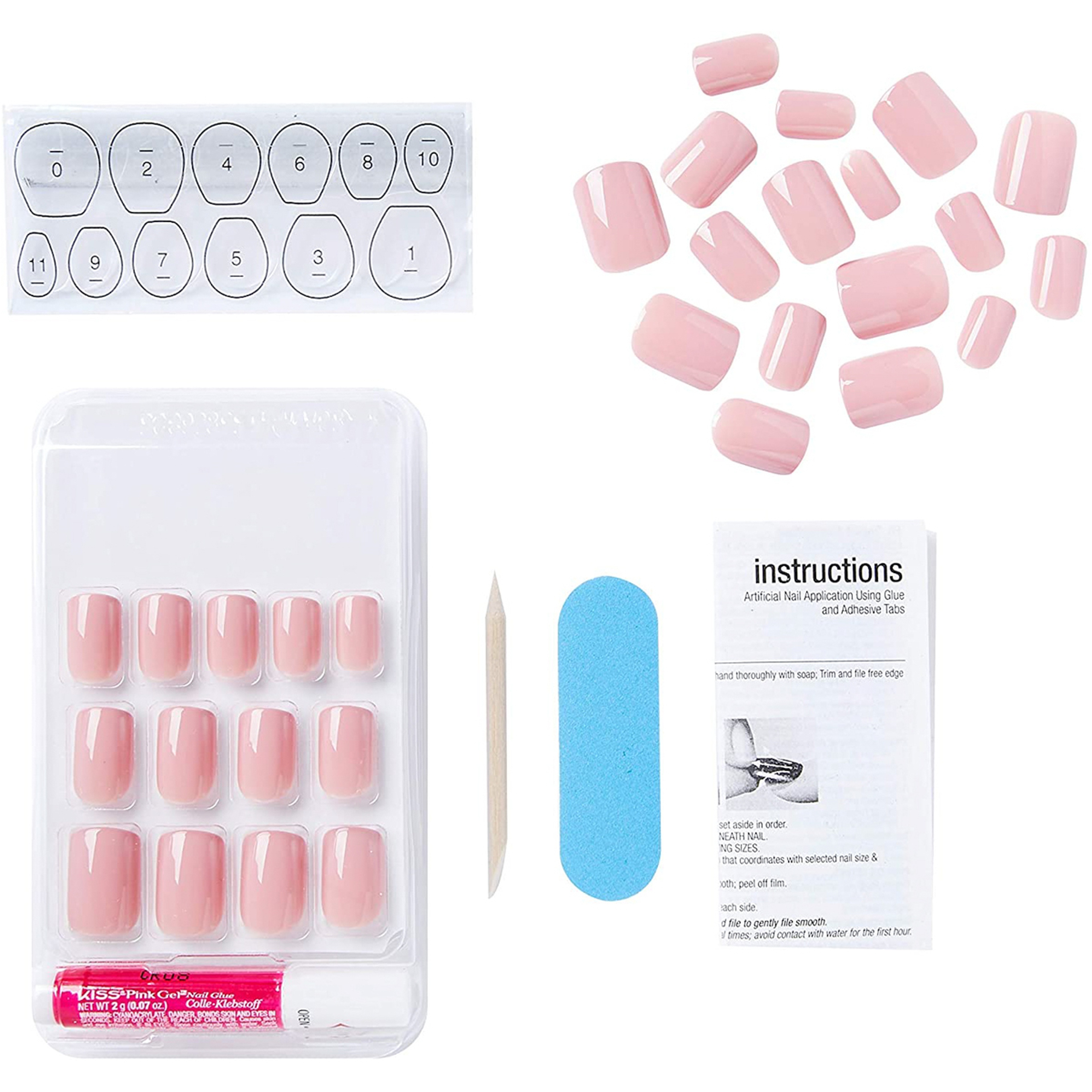 أظافر صناعية تصميم جل ذاتية اللصق - كي جي ان 12 - ريبونز