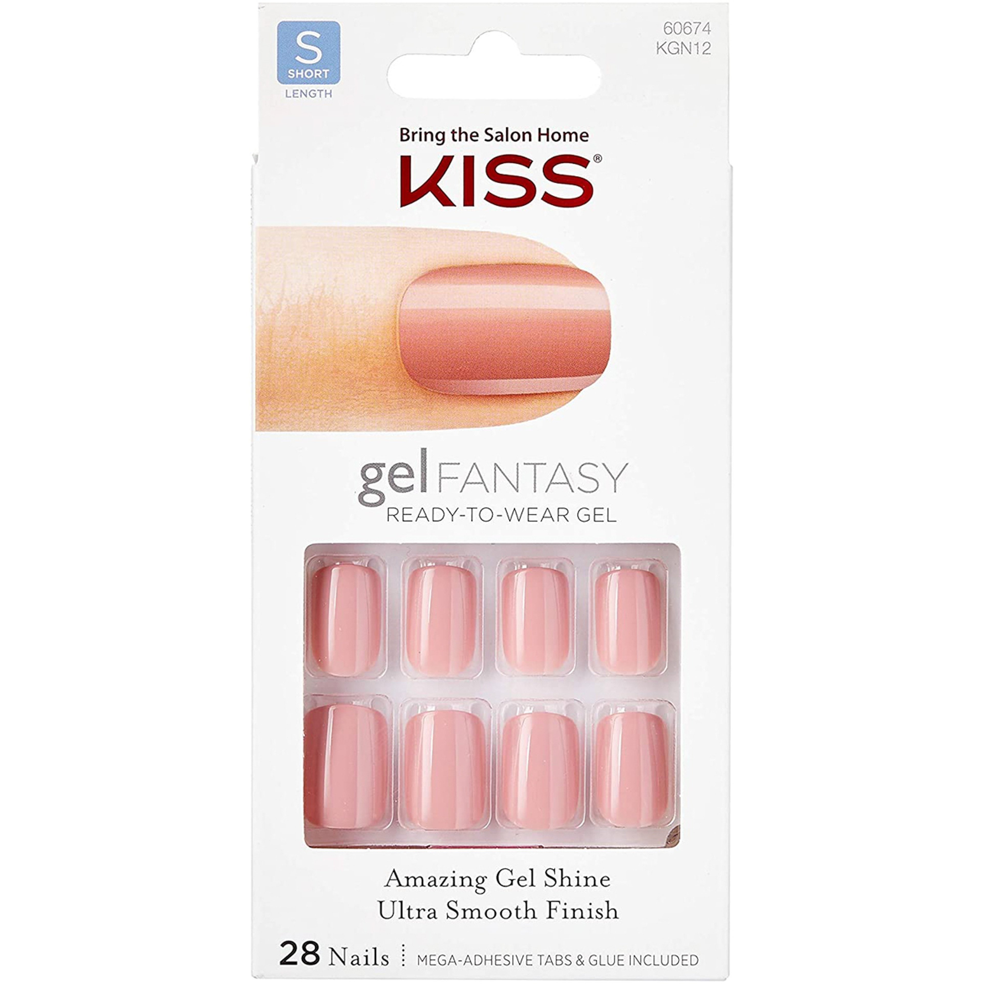 أظافر صناعية تصميم جل ذاتية اللصق - كي جي ان 12 - ريبونز