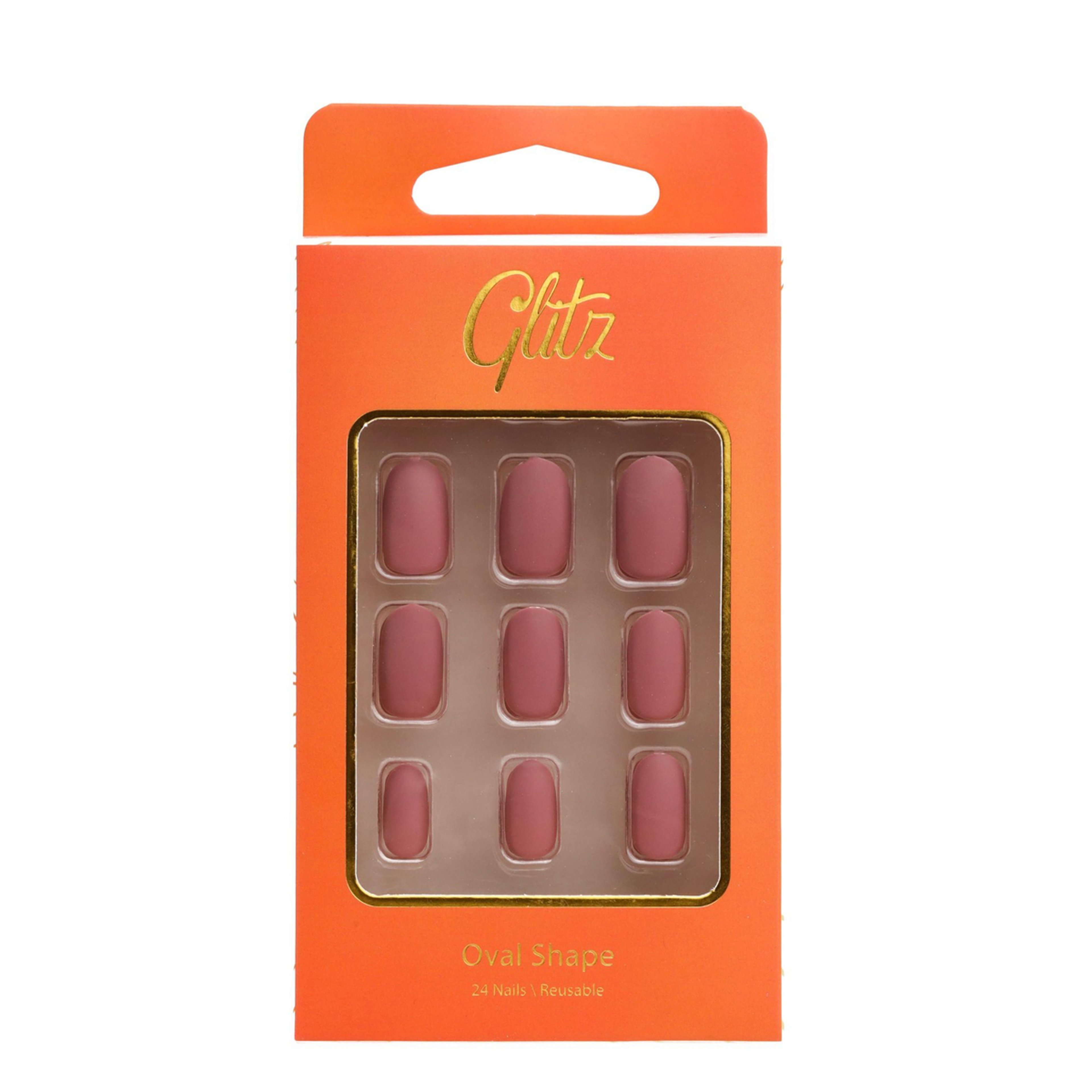 جليتز أظافر صناعية اوفال - 4 لحمي مطفي