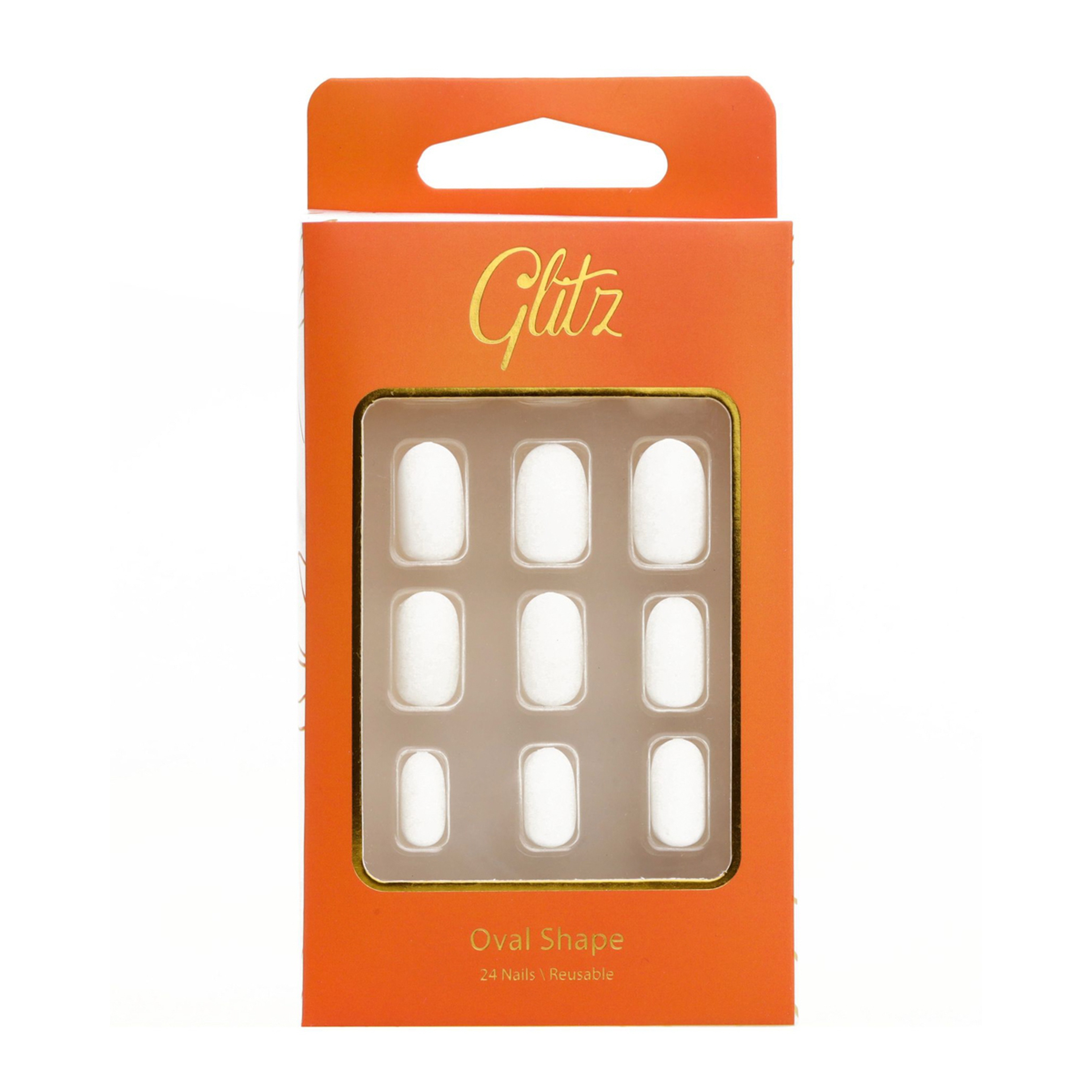 جليتز أظافر صناعية اوفال - 8 أبيض