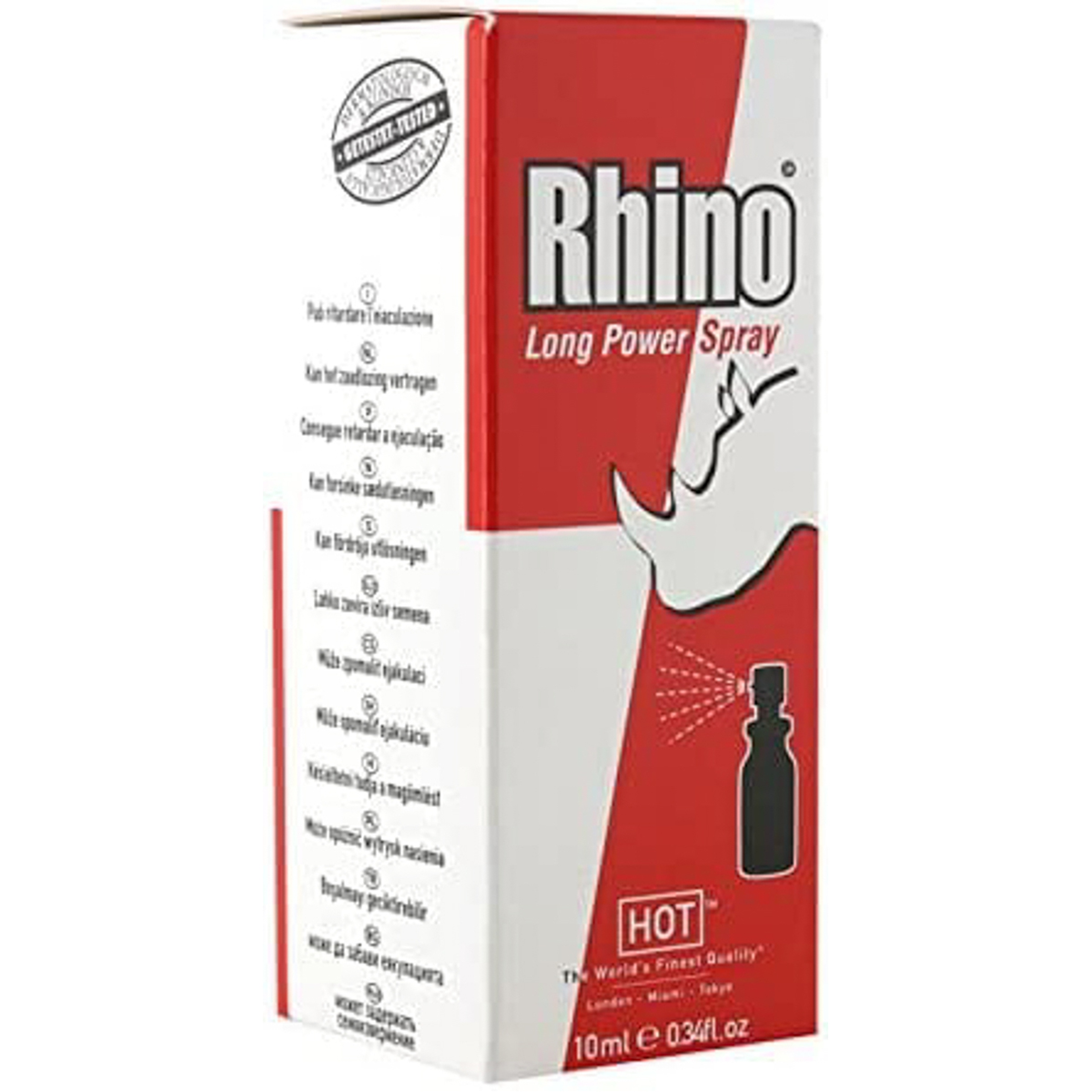 Hot Rhino Medicated Long-Acting Spray For Men -10 Ml