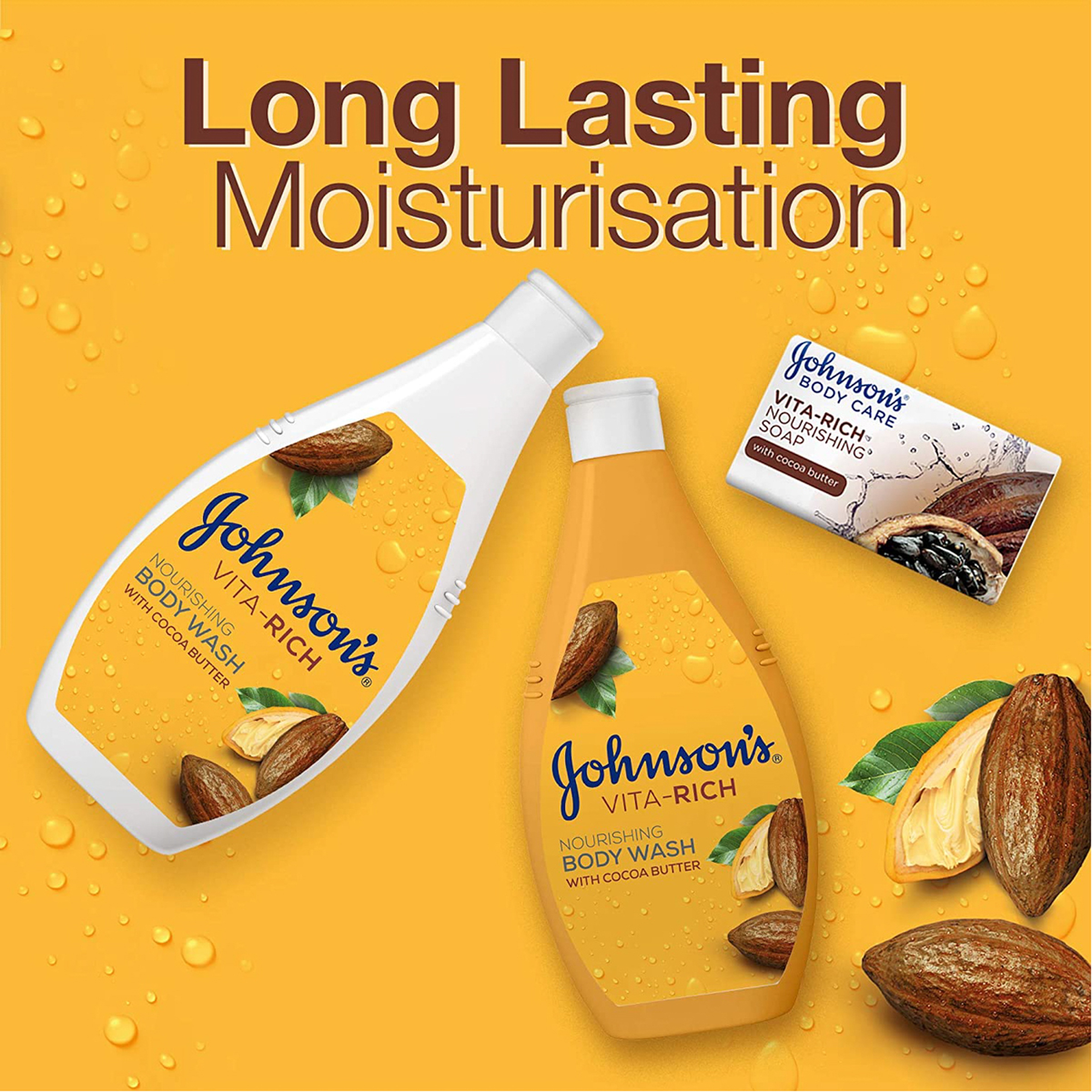 Johnson’S Body Wash - Vita-Rich, Nourishing Cocoa Butter, 250Ml