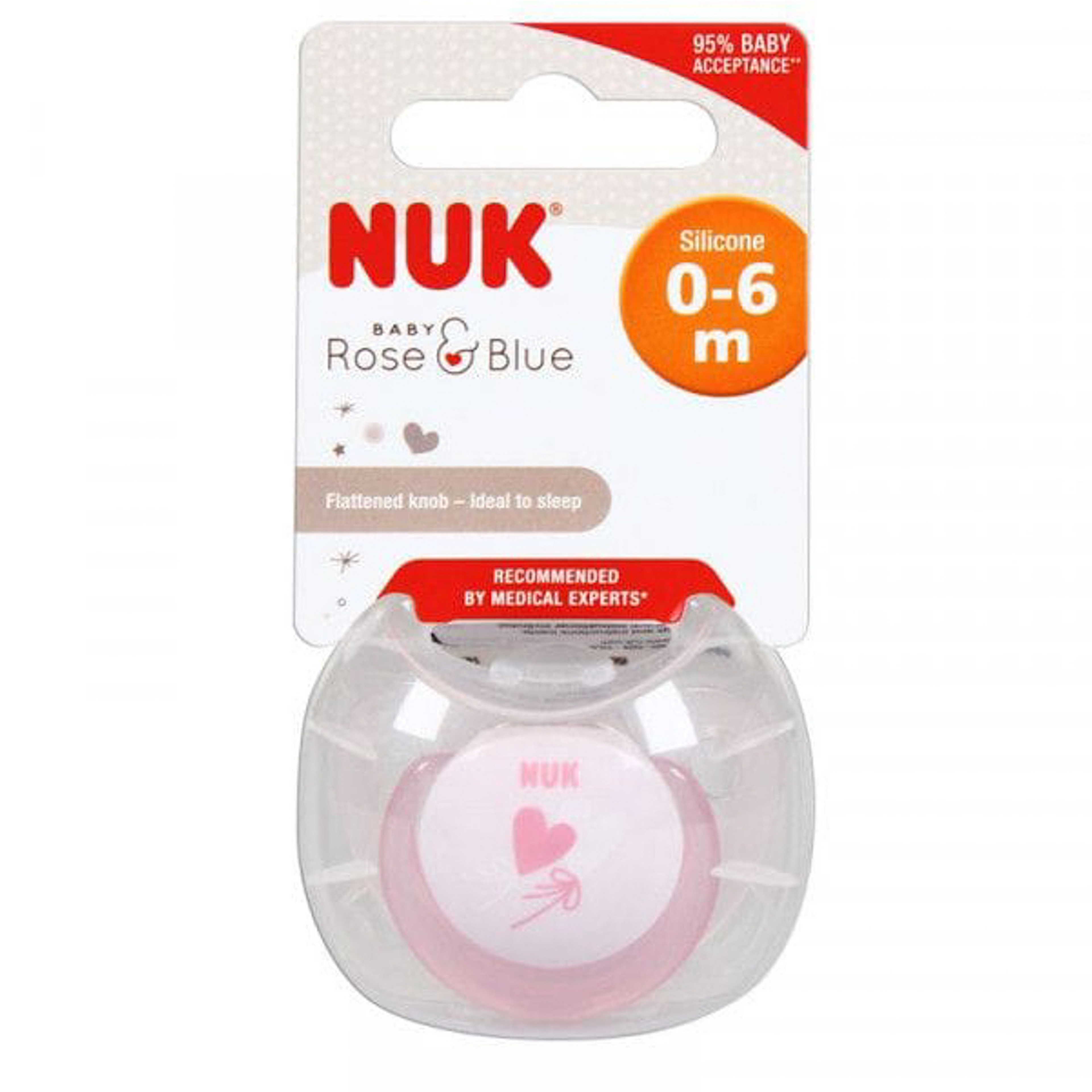Nuk Trendline Silicone Soother - Rose