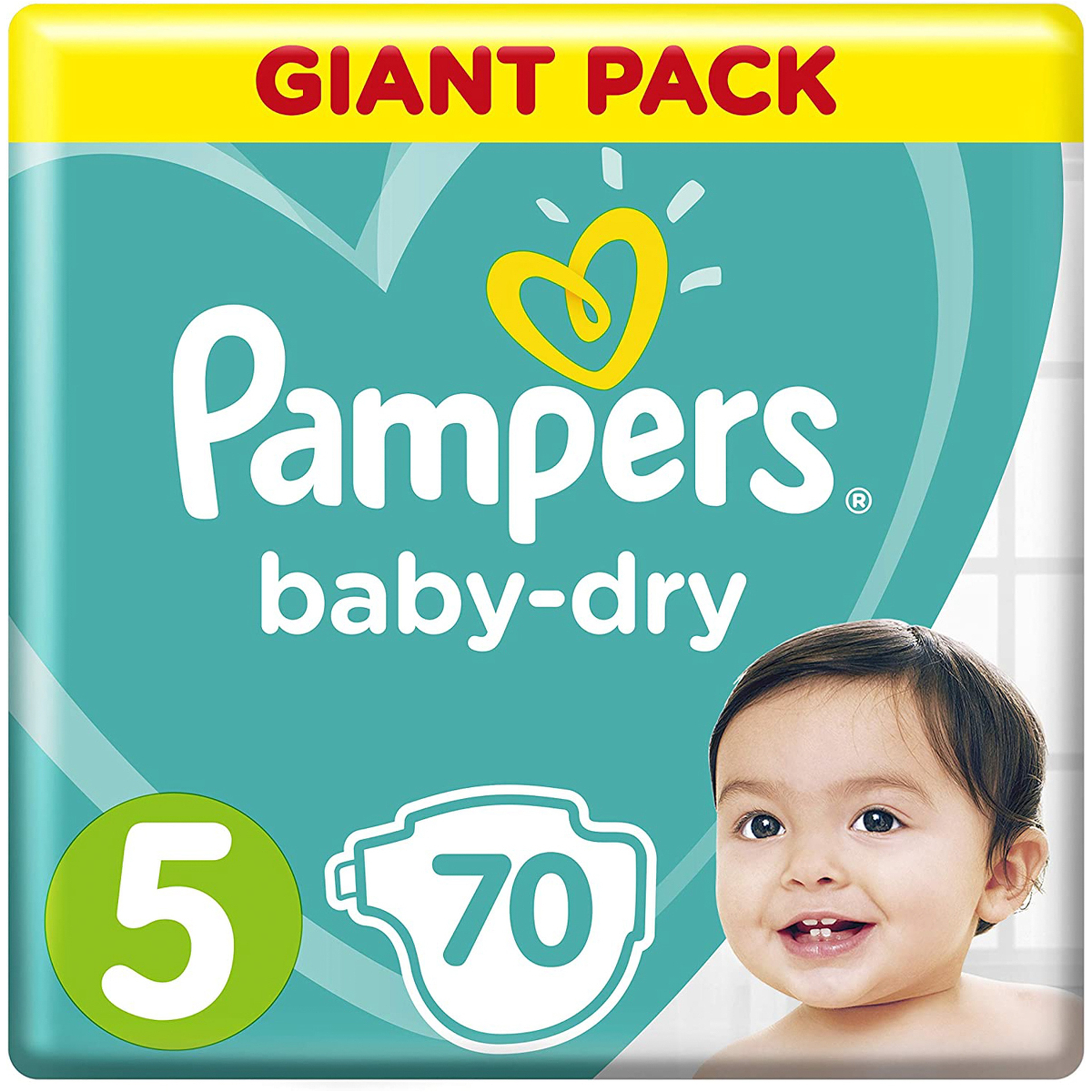 Pampers Baby-Dry Diapers, Size 5 (11-16Kg)
