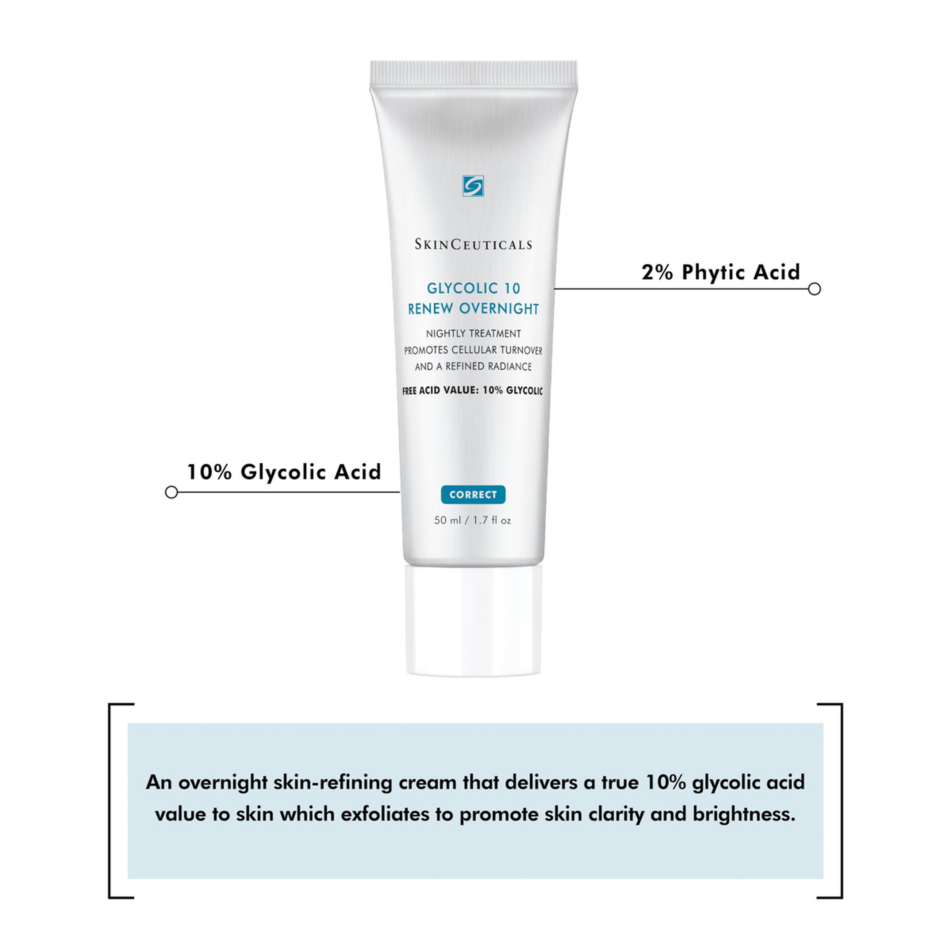 سكن سيوتيكال جليكوليك ١٠ رينيو أوفرنيت 50 مل