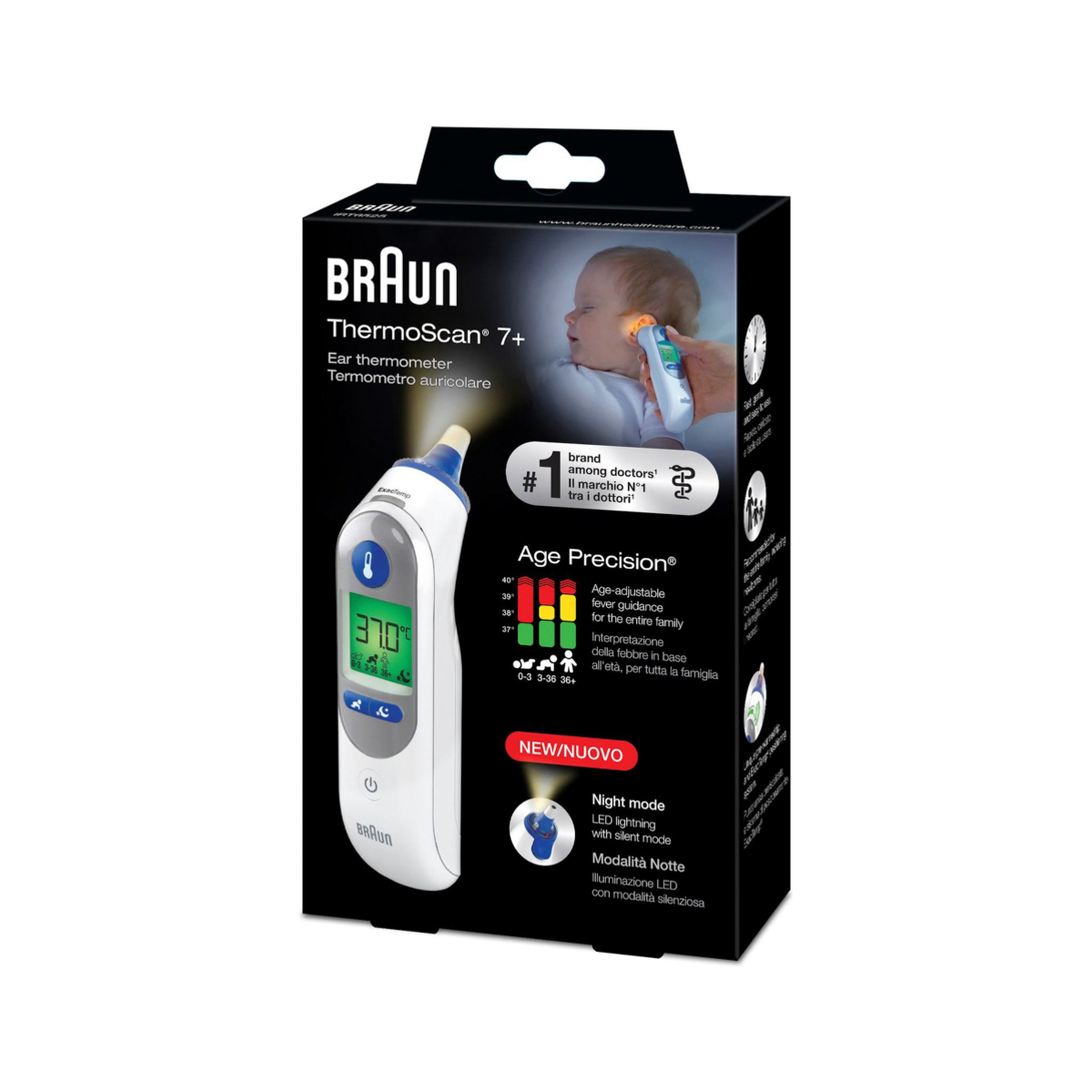 Thermoscan 7 Ear Thermometer With Age Precision Irt6520