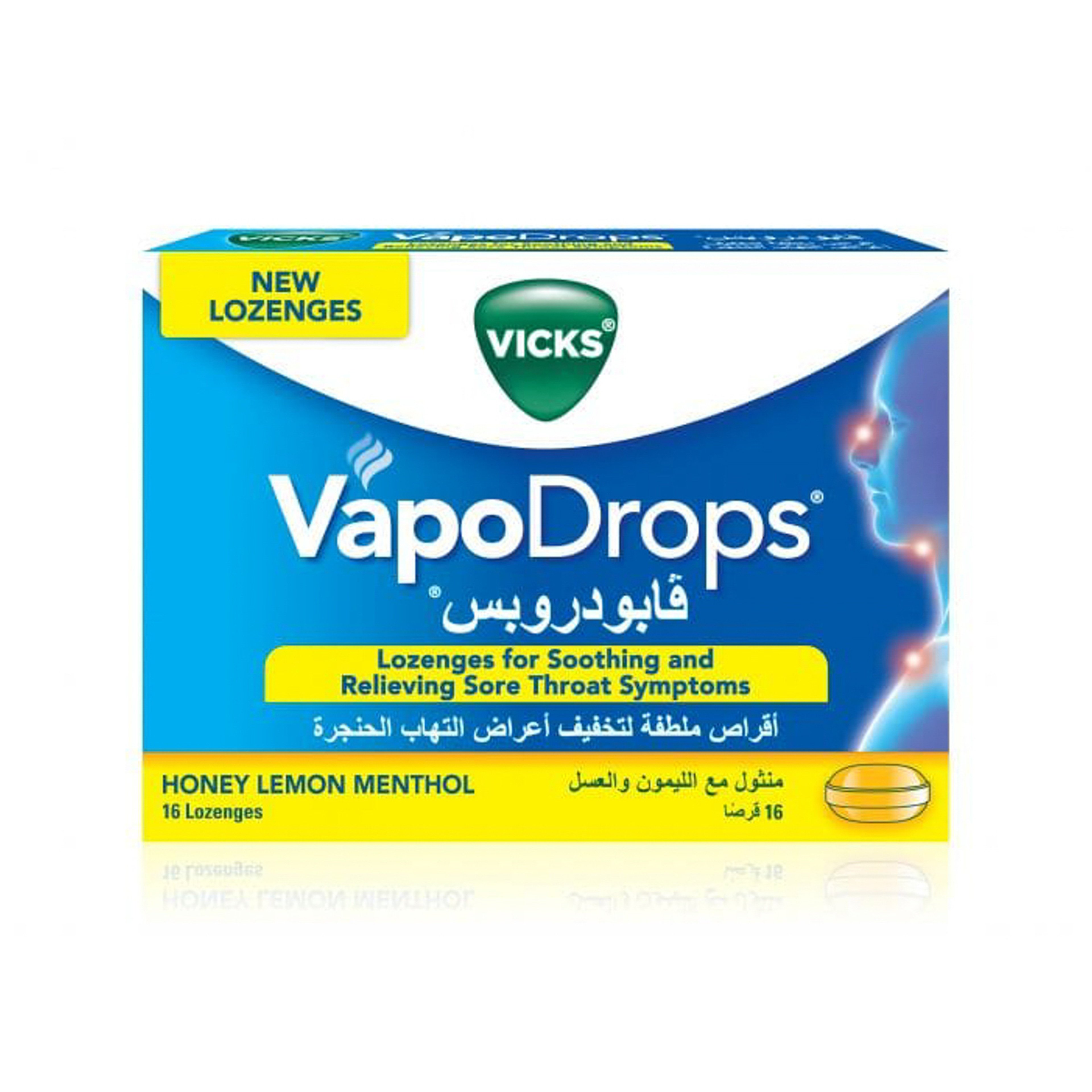 Vicks Vapodrops Honey Lem Menthol 16 Loz