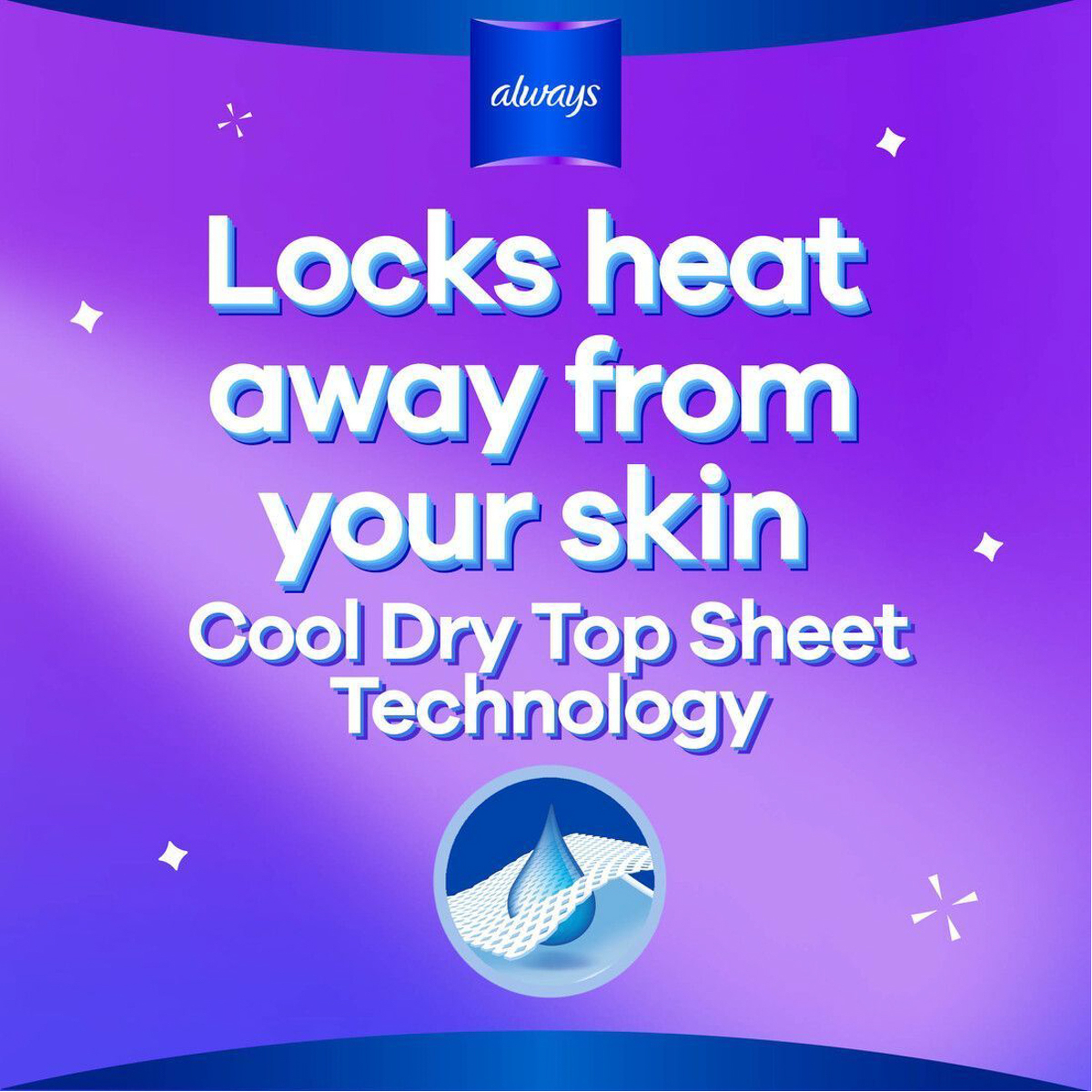 Always Aloe Cool Pads For Light Days, 10 Long Maxi Thick Pads