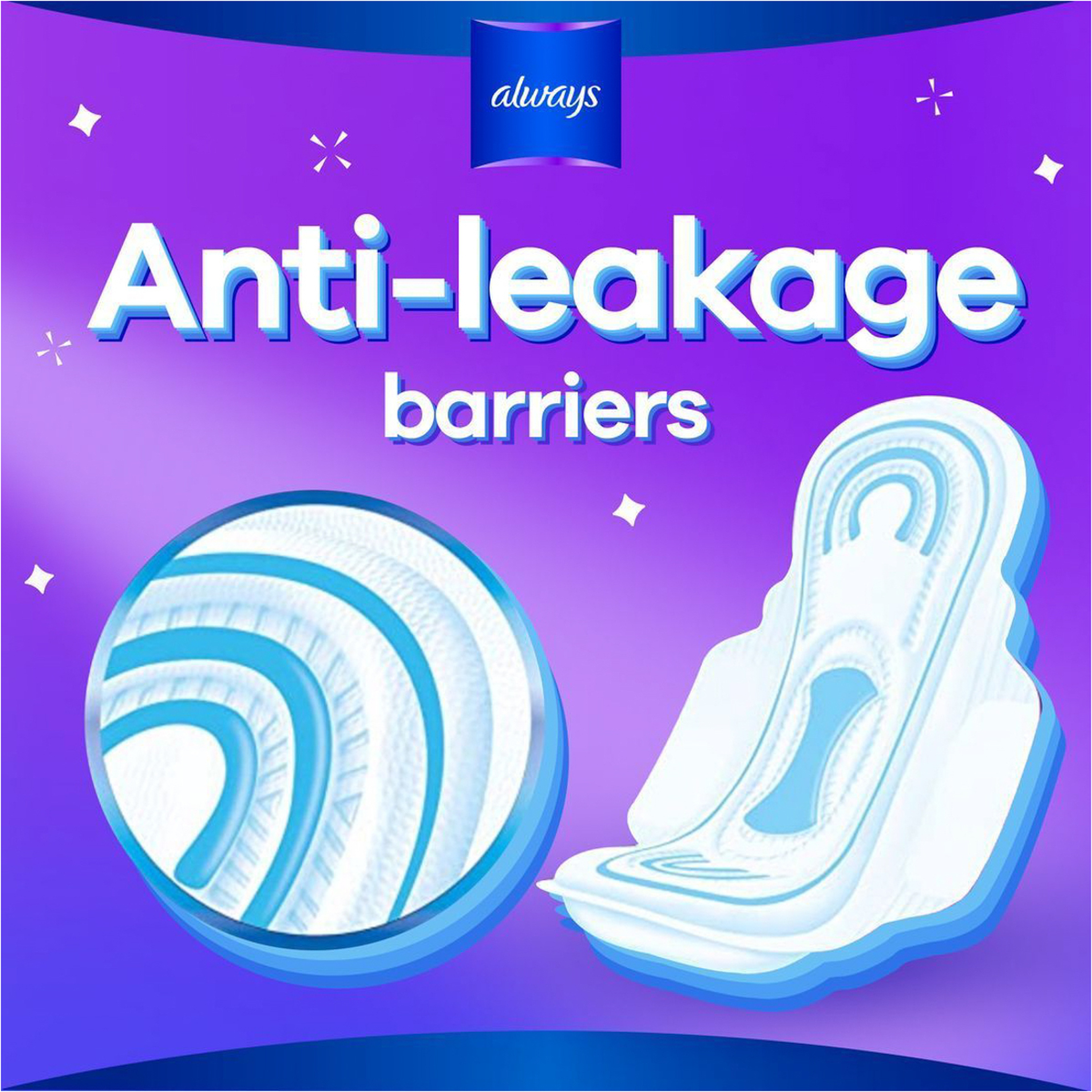 Always Aloe Cool Pads For Light Days, 10 Long Maxi Thick Pads