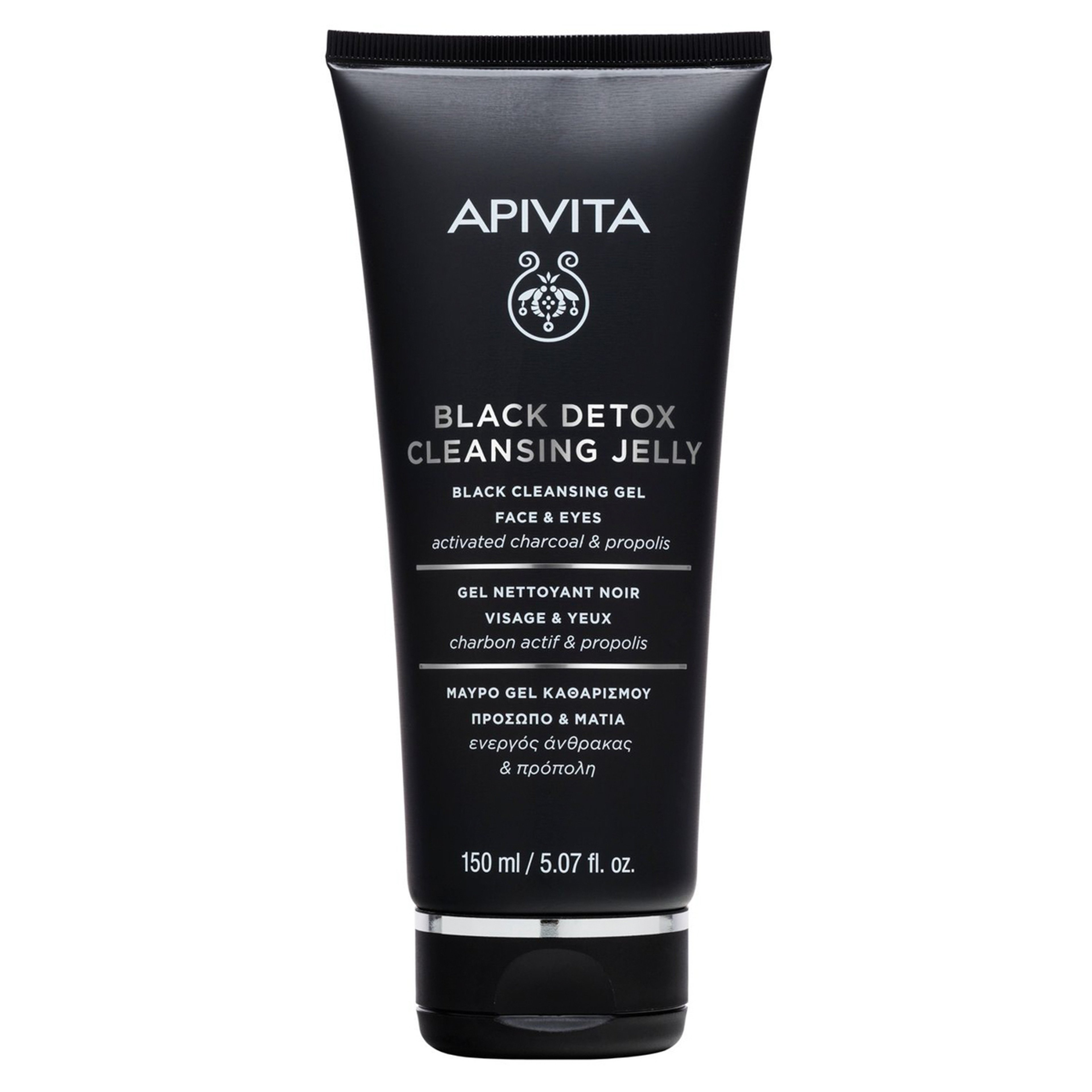 Apivita Black Detox Cleansing Jelly (Activated Charcoal & Propolis) 150Ml