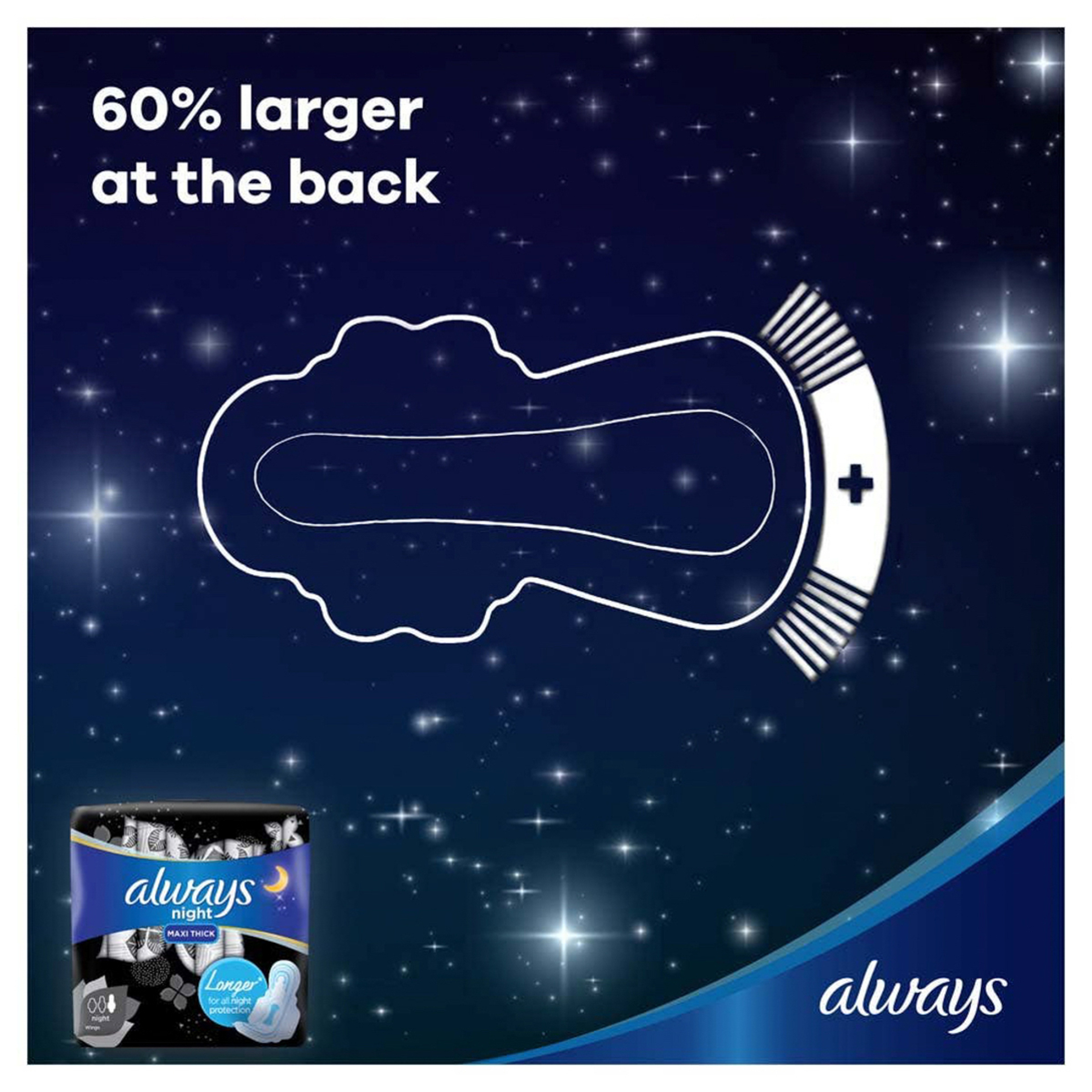 Always Night Super Plus Maxi Thick 8 Sanitary Pads