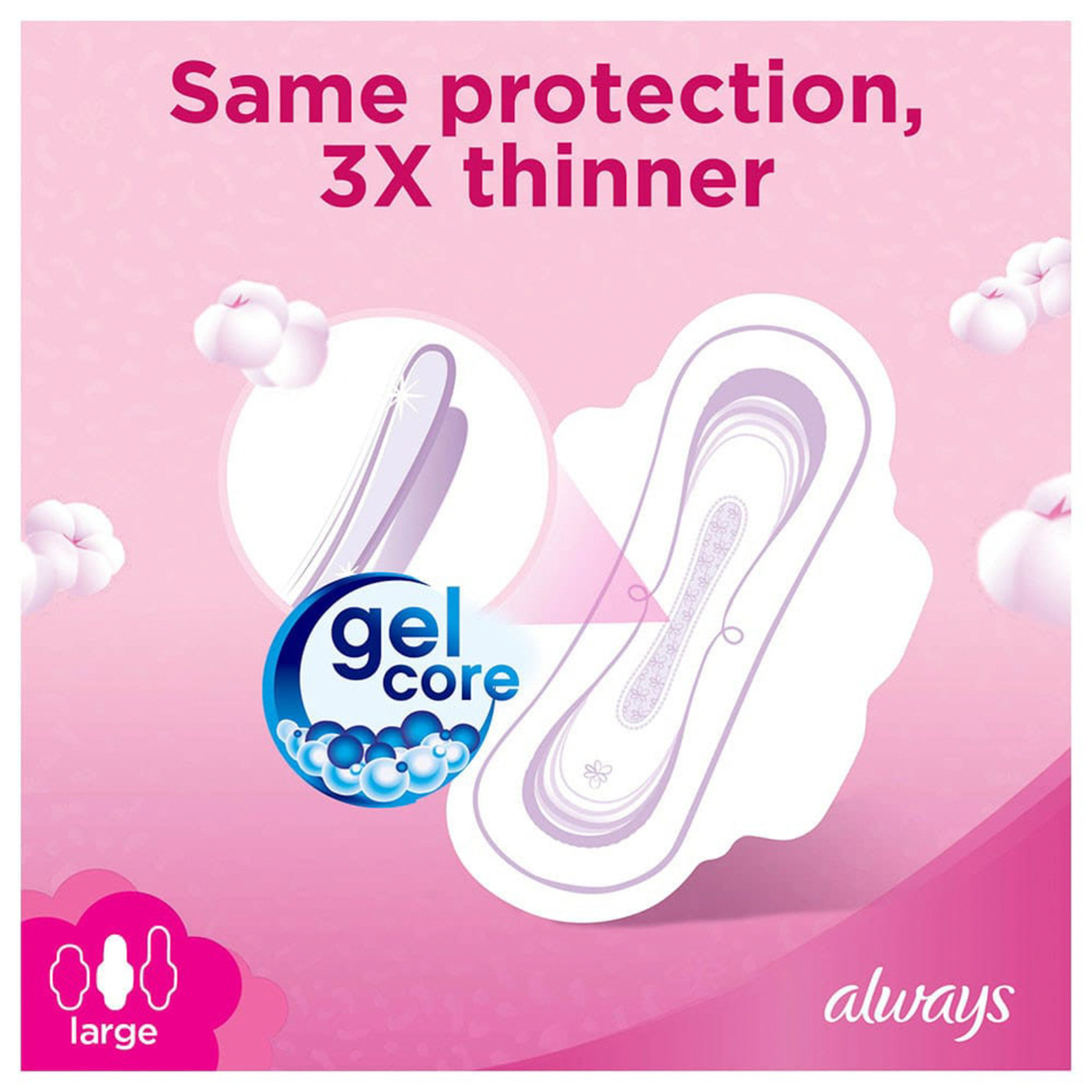 Always Skin Love Maxi Thick Large Sanitary Pads - 24 Pads