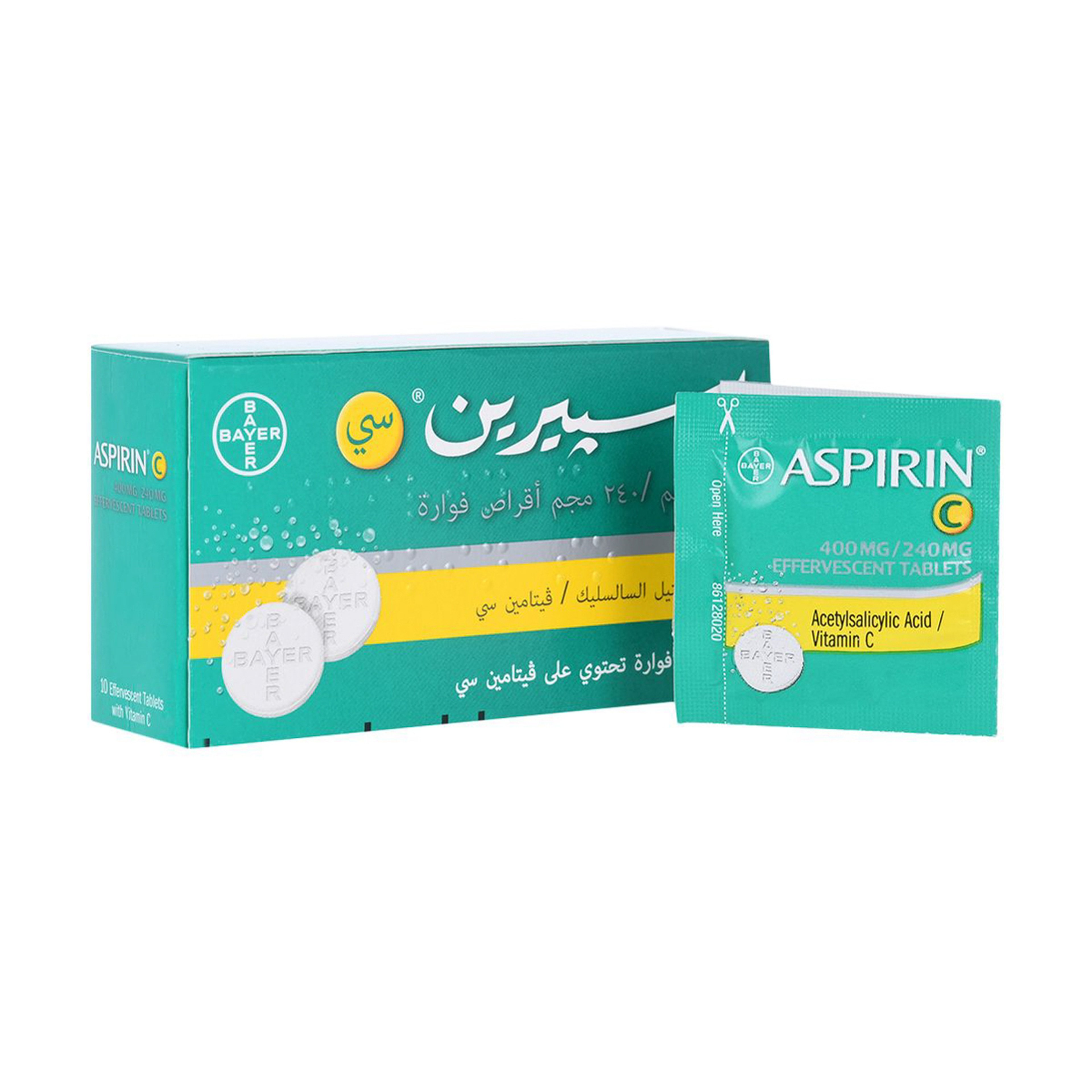 Aspirin-C Effervescent Tab For Pain Of Cold & Flu 10 Tab