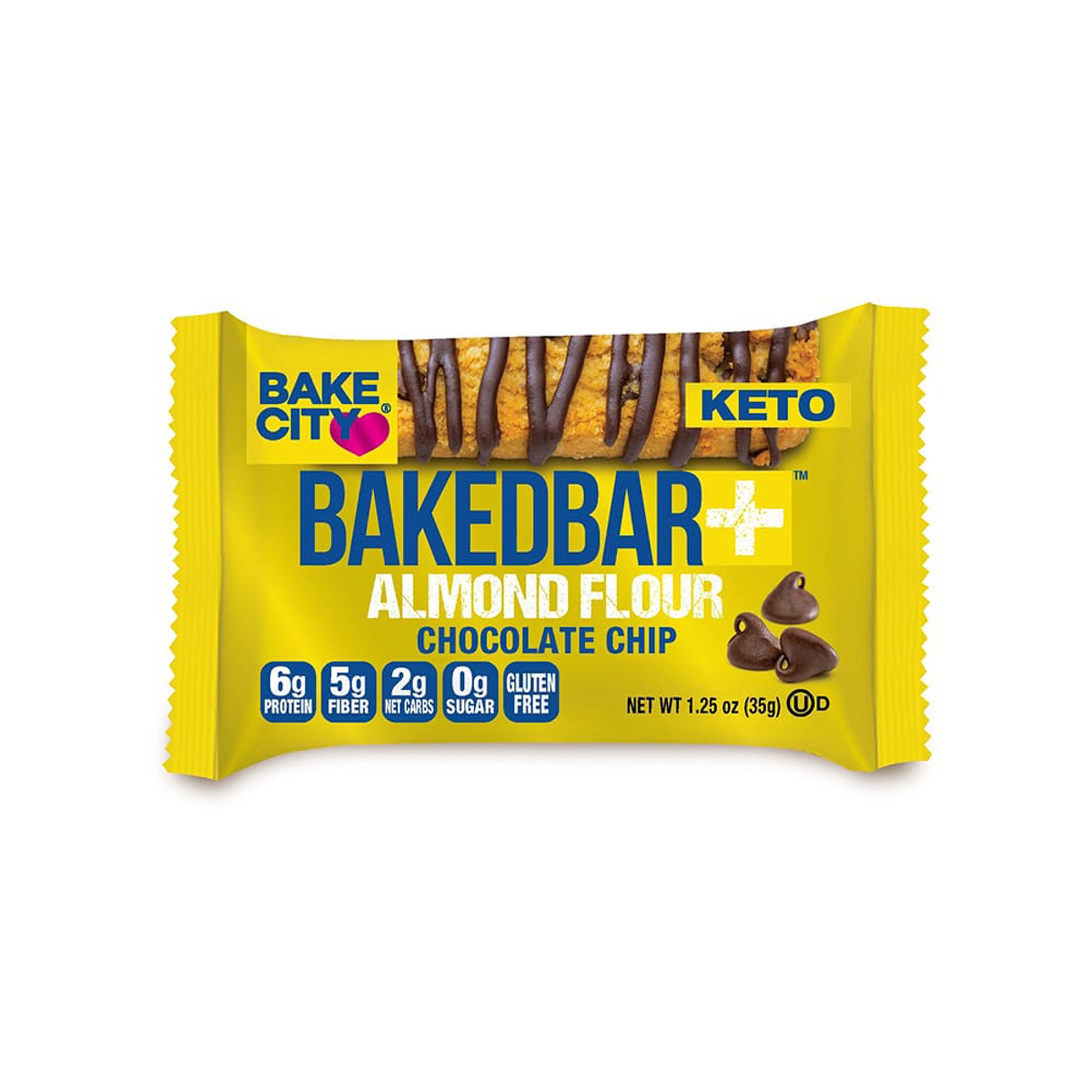 Bakedbar+ Almond Flour Chocolate Chip 35