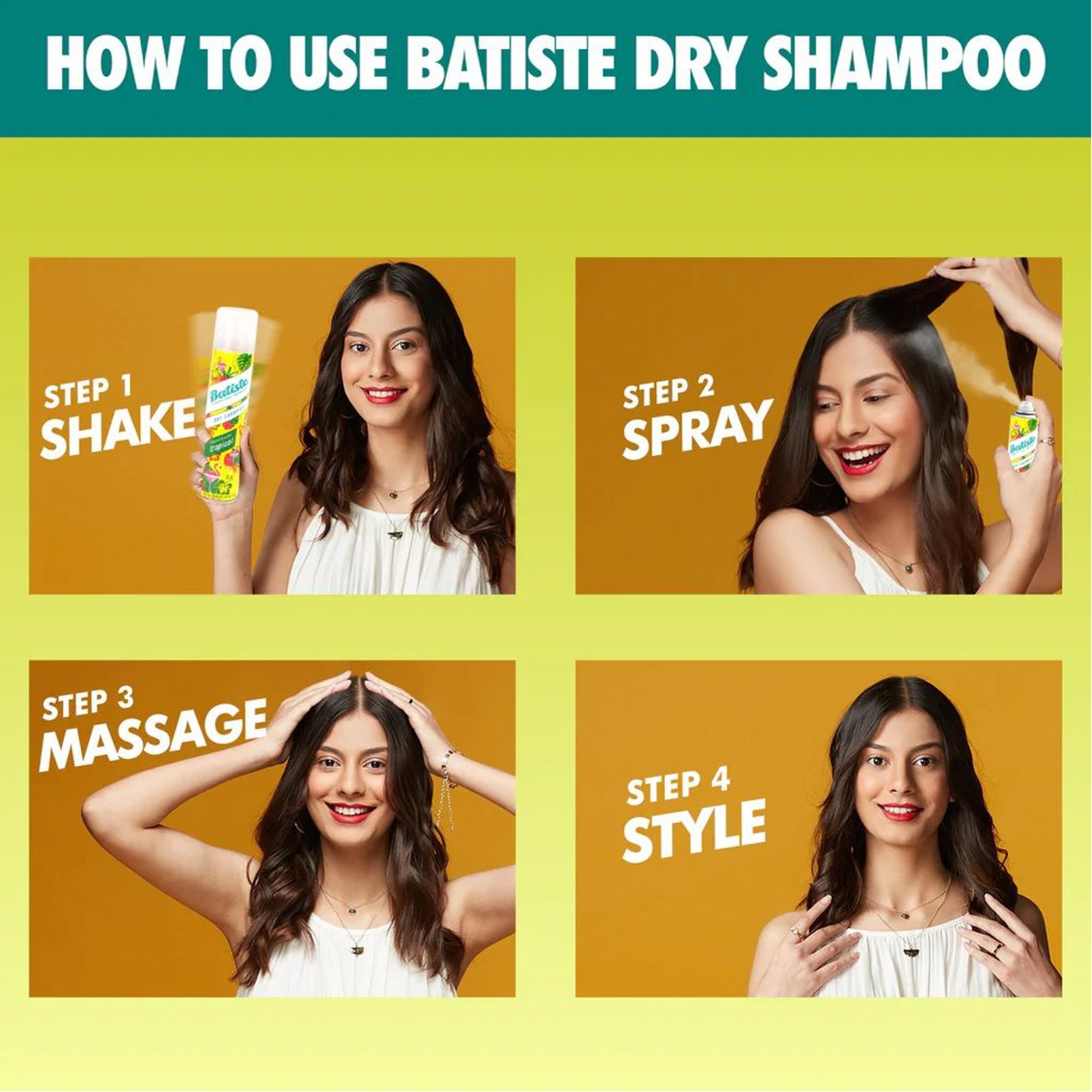 Batiste Dry Shampoo (Tropical) 200 Ml