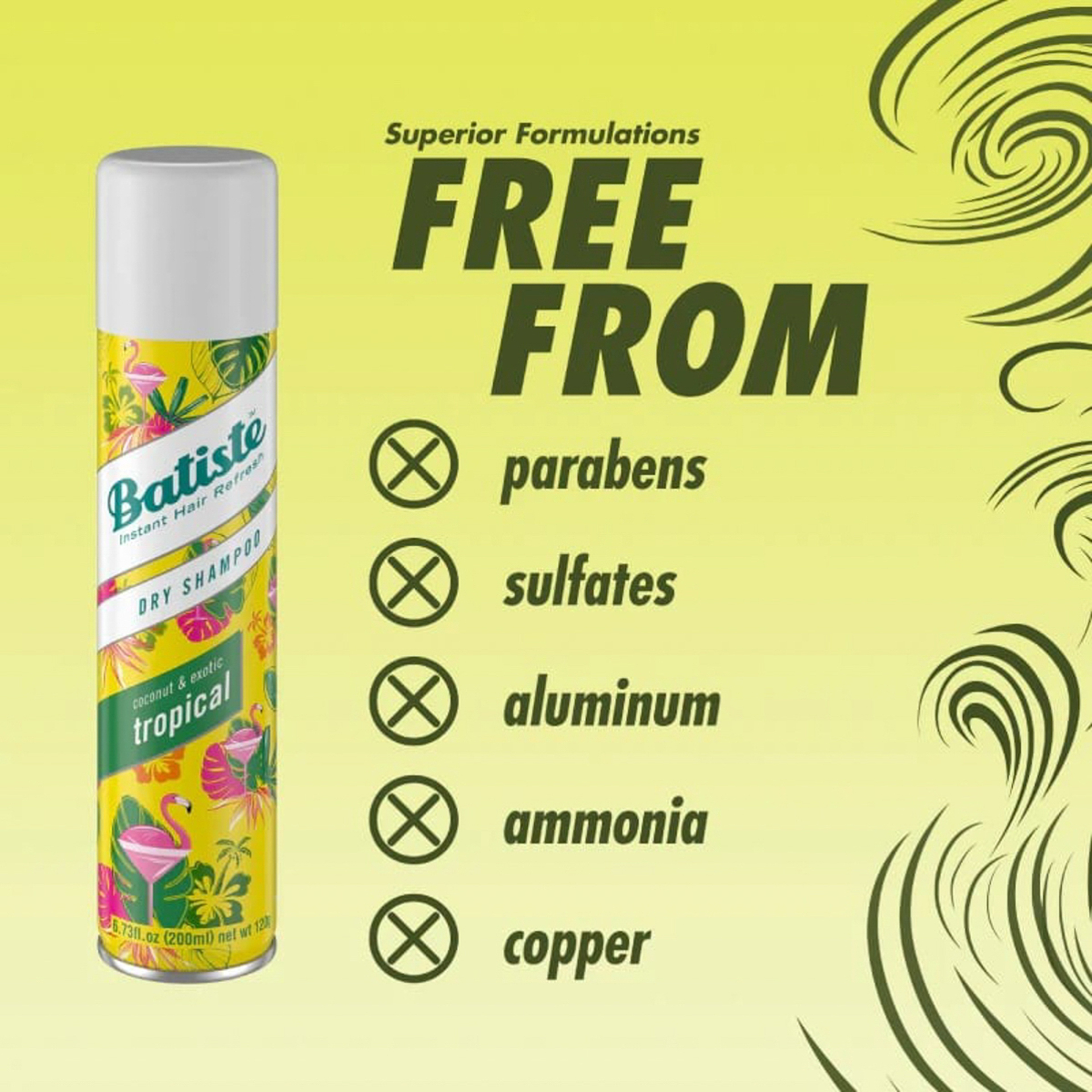 Batiste Dry Shampoo (Tropical) 200 Ml