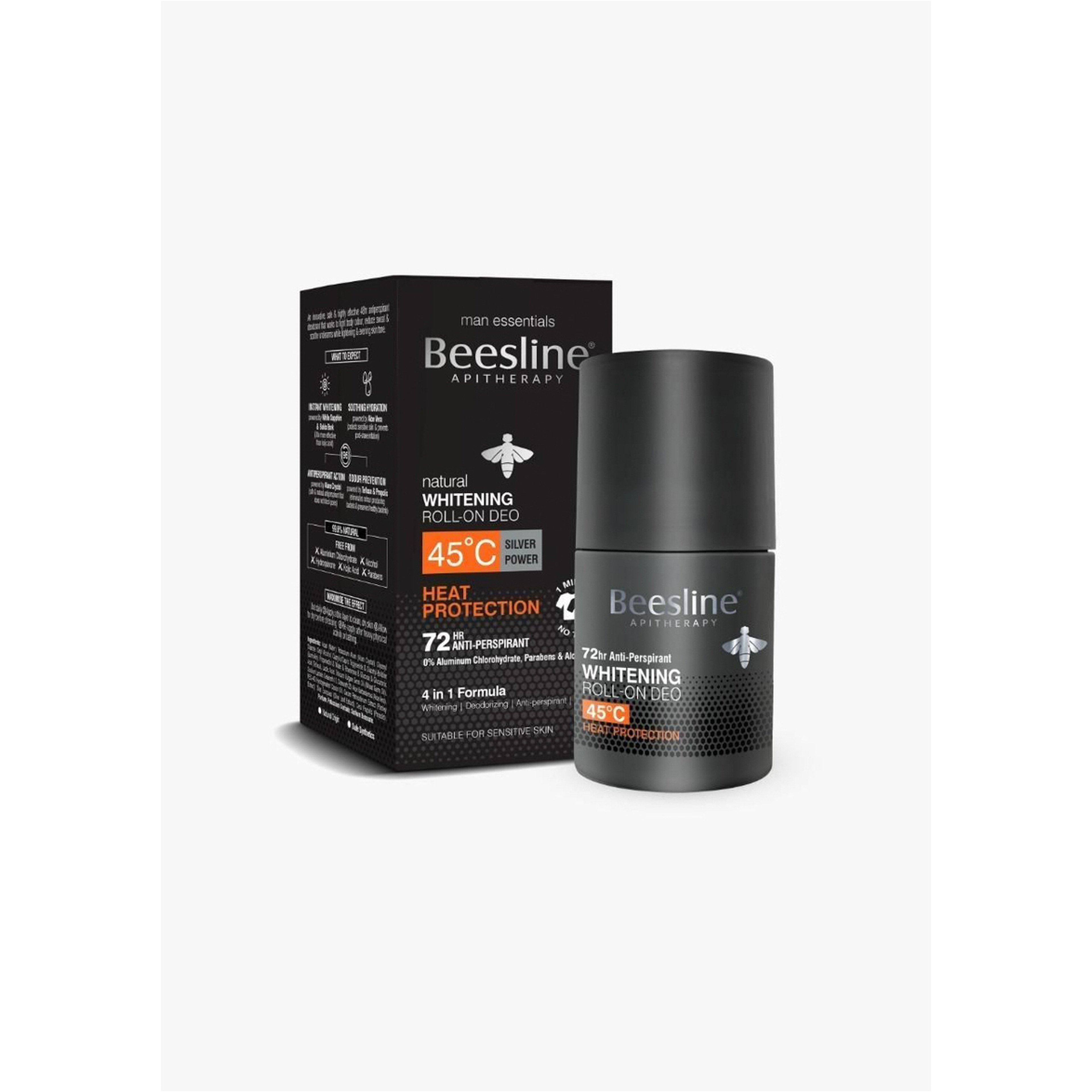 Beesline Deo Roll-On Heat Protection 72 Hrs Protection For Men - 50 Ml
