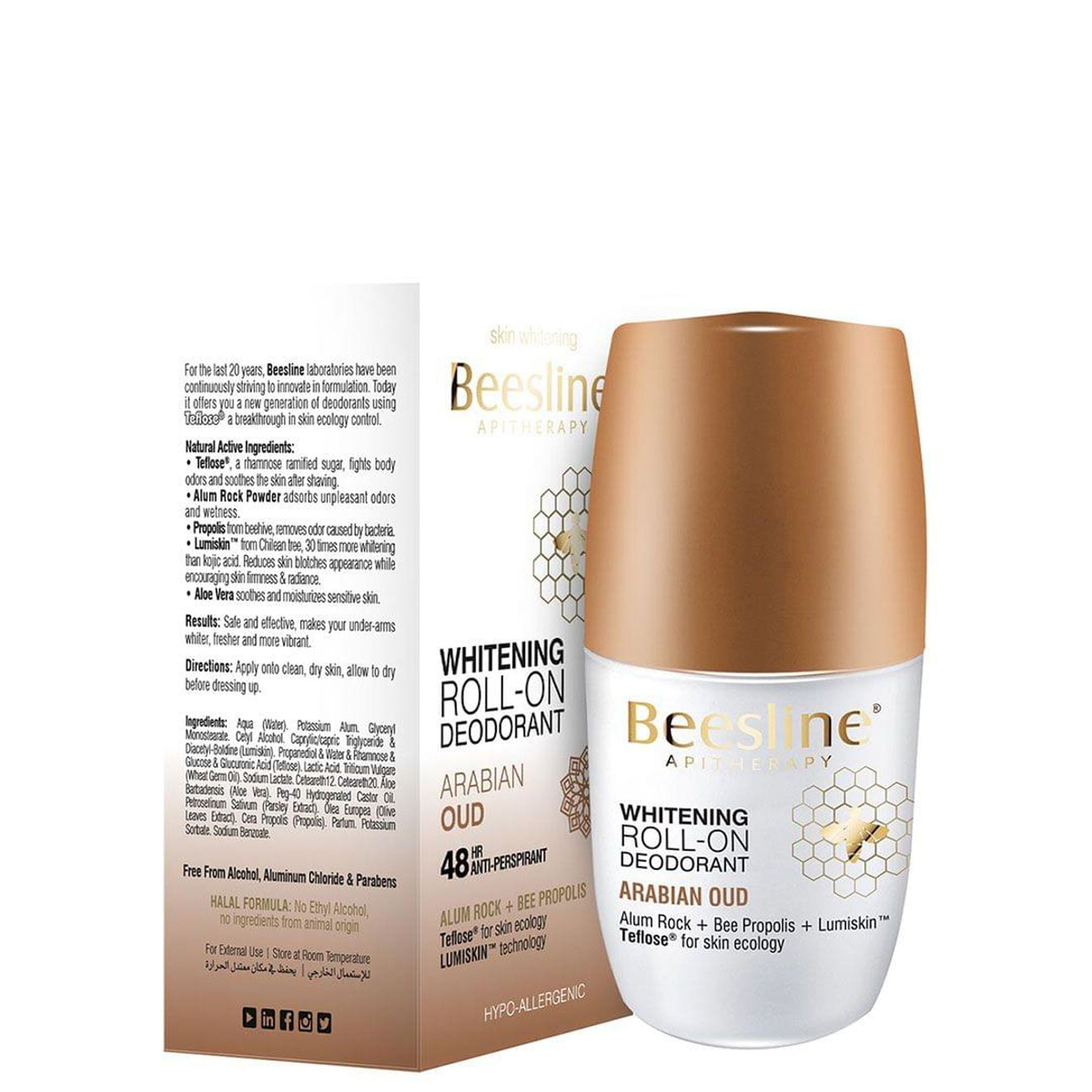 Beesline Roll On Deo Whitening Arabian Oud 50 Ml