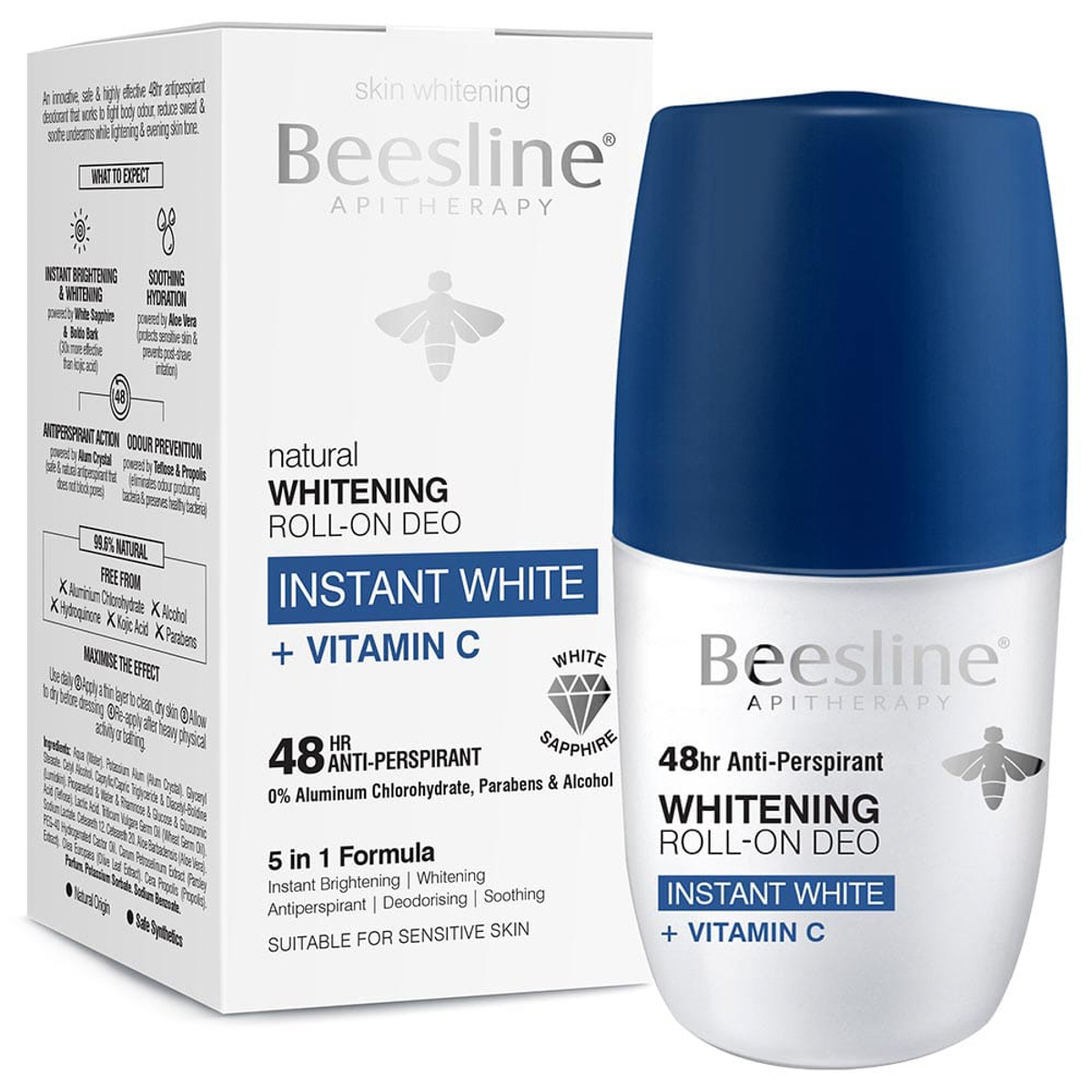 Beesline Roll On Instant White Vitamin C 50Ml (1+1)