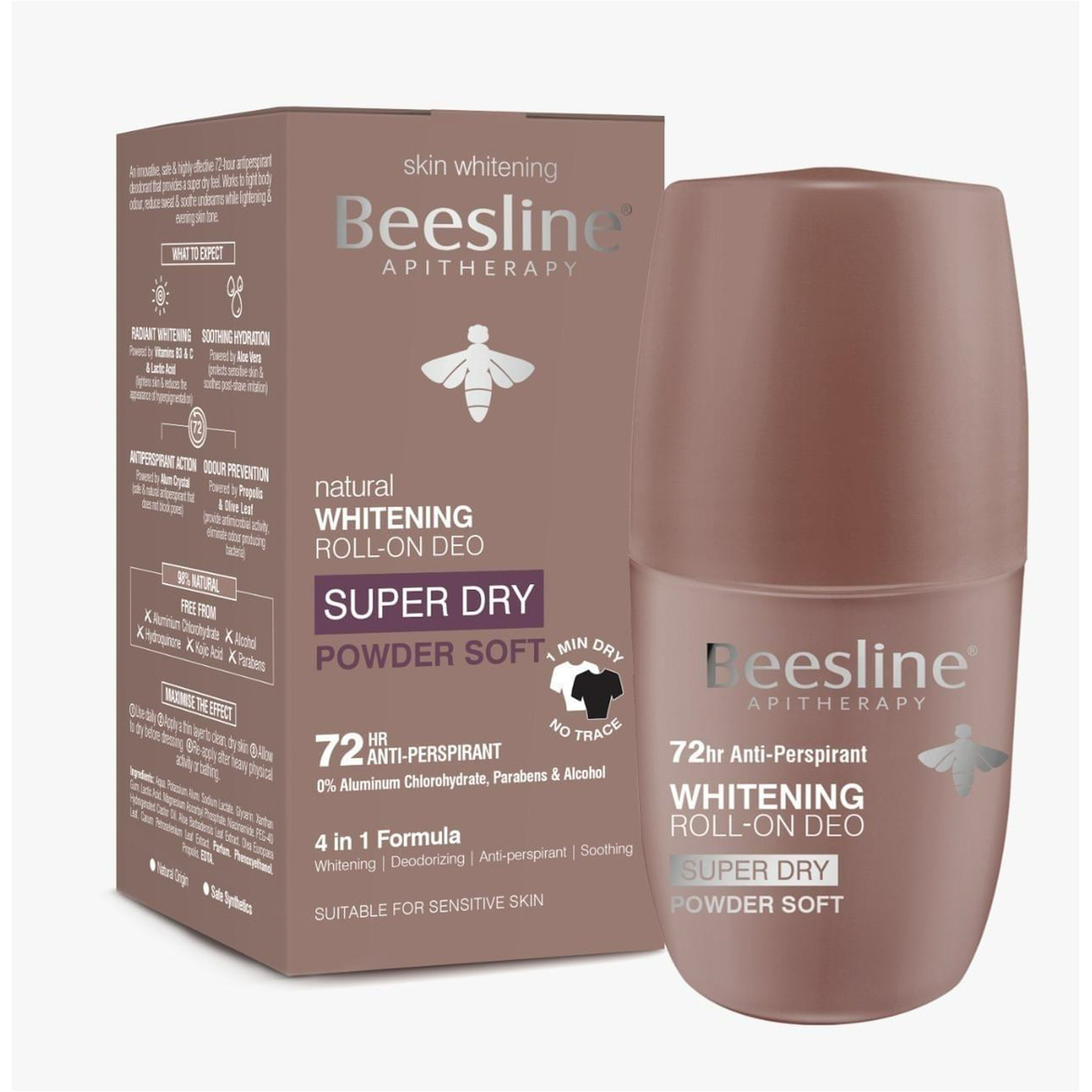 Beesline Roll On Super Dry Powder Soft 50Ml