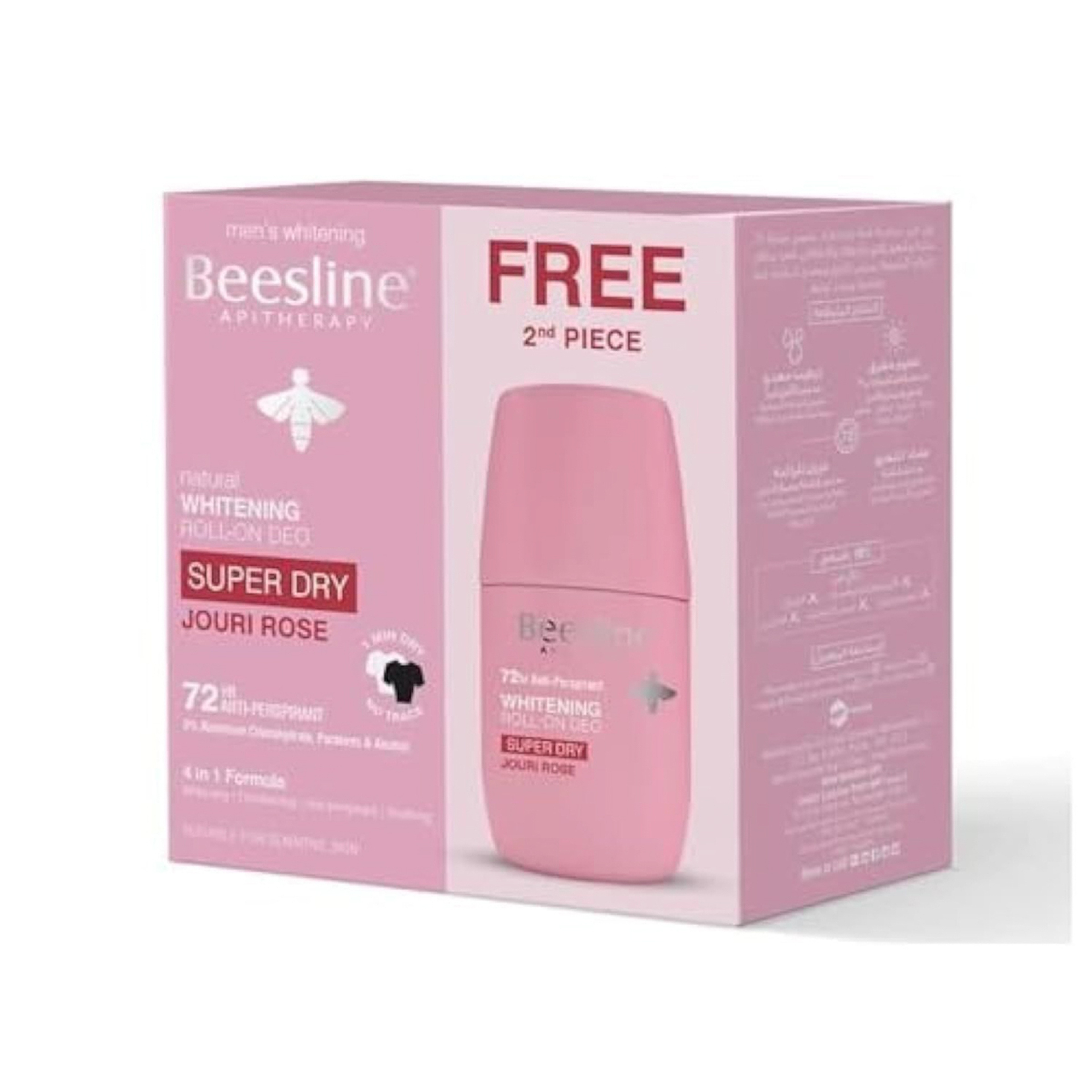 Beesline Whitening Roll-On Deo Super Dry Jouri Rose 50Ml (1+1 )