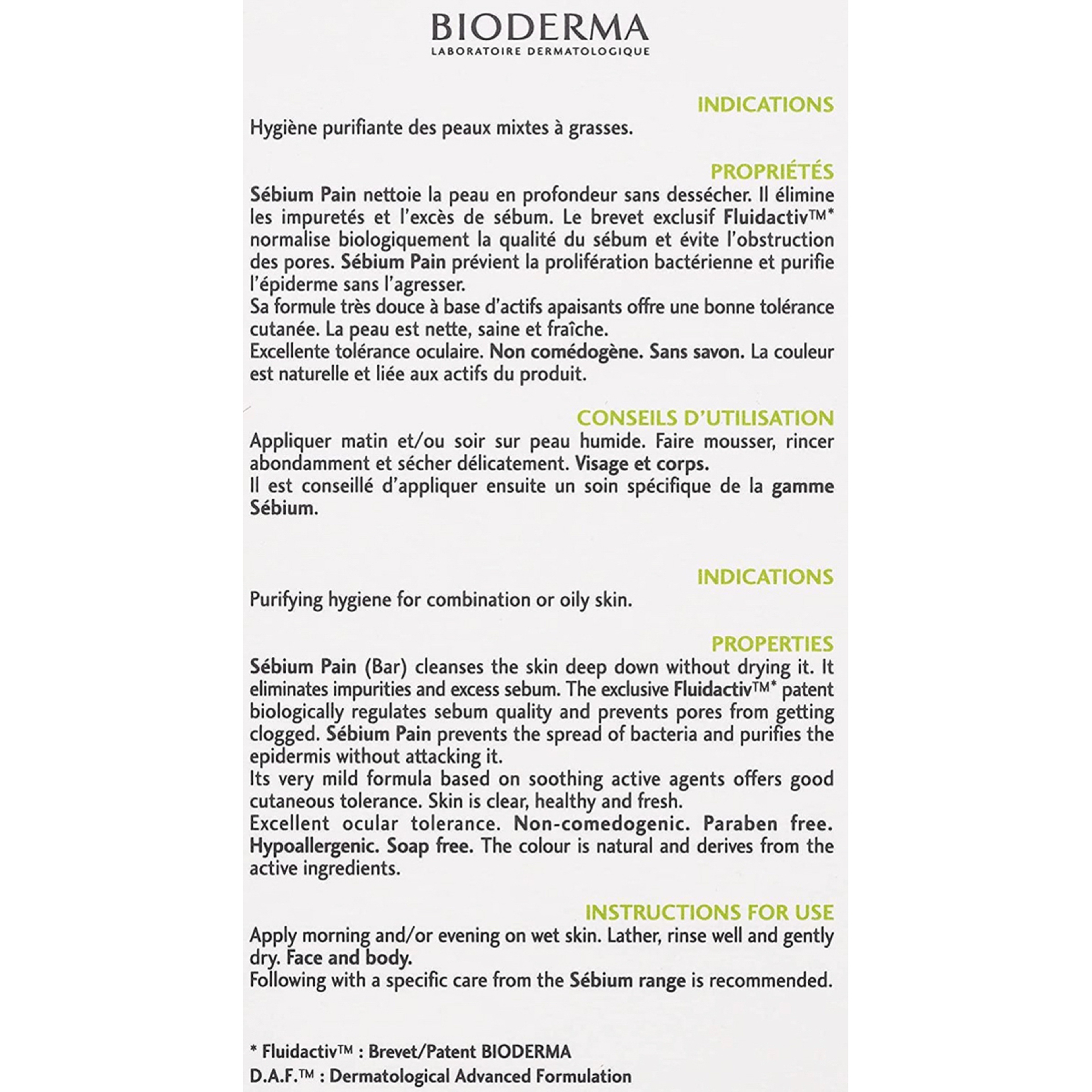 Bioderma Purifying Cleansing Soap Bar - 100 Gm