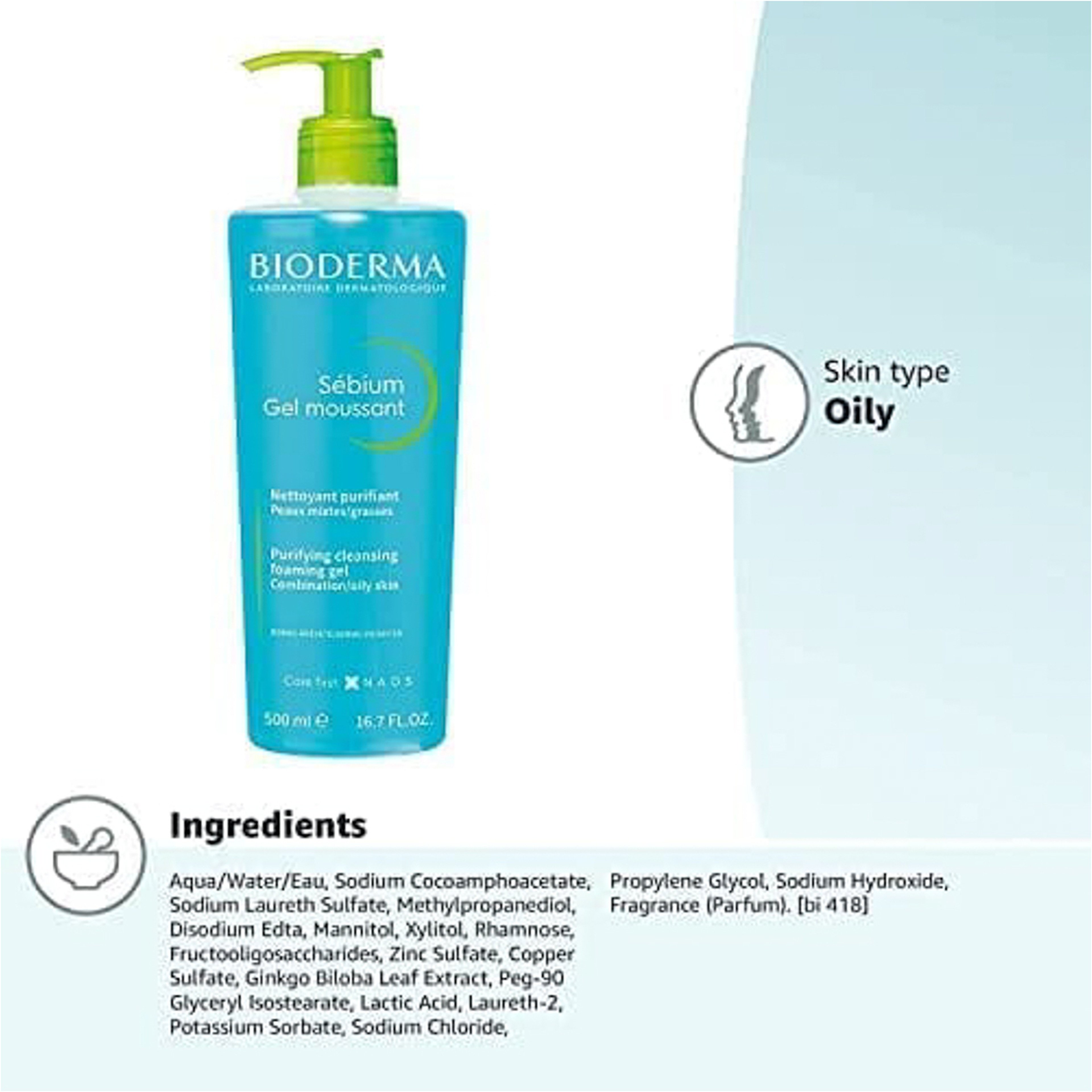 Bioderma Facial Purifying Cleansing Foaming Gel - 200 Ml