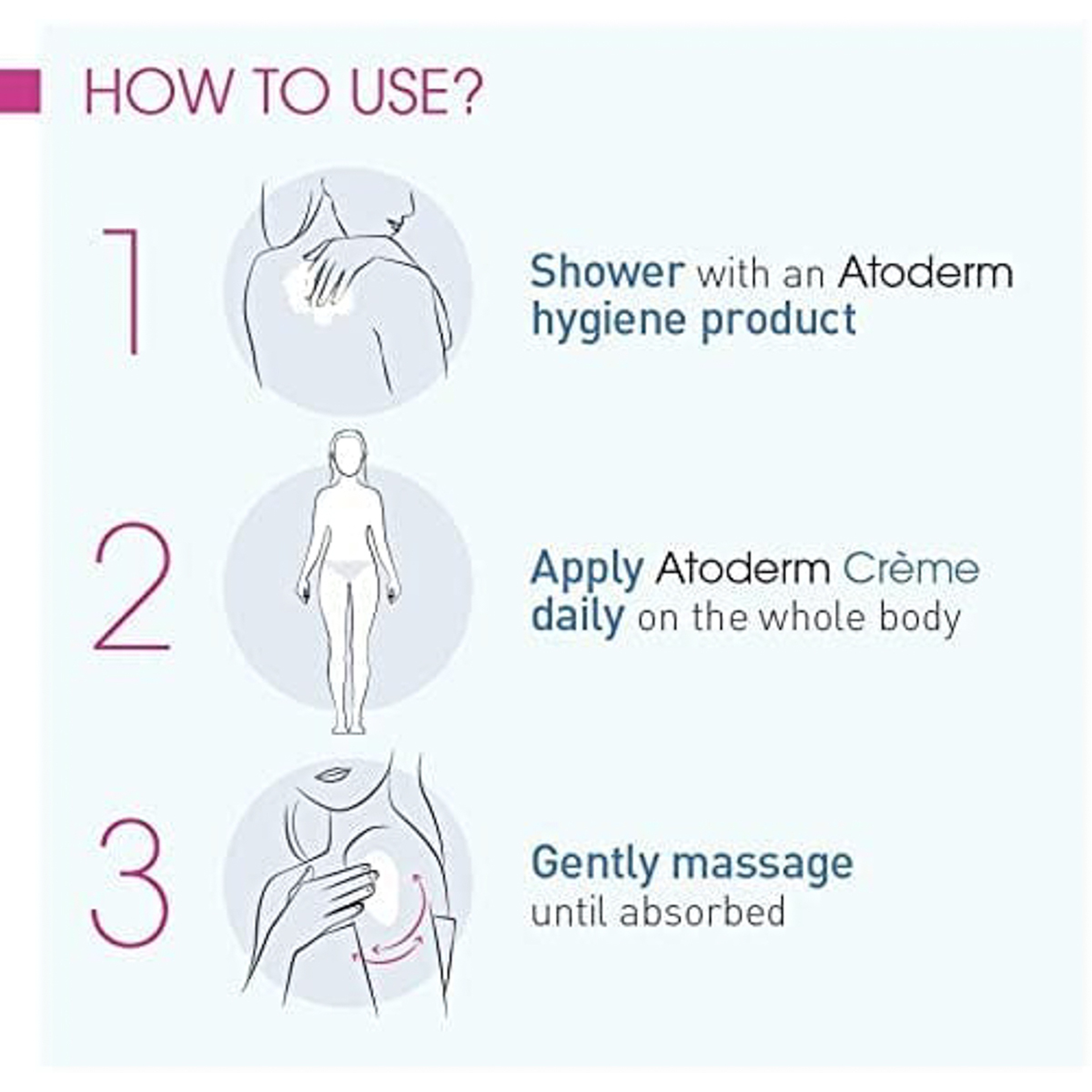 بيوديرما أتوديرم كريم لترطيب الجلد الشديد الالتهاب التي تعاني من الإكزيما والبشرة شديدة الجفاف - 200 مل