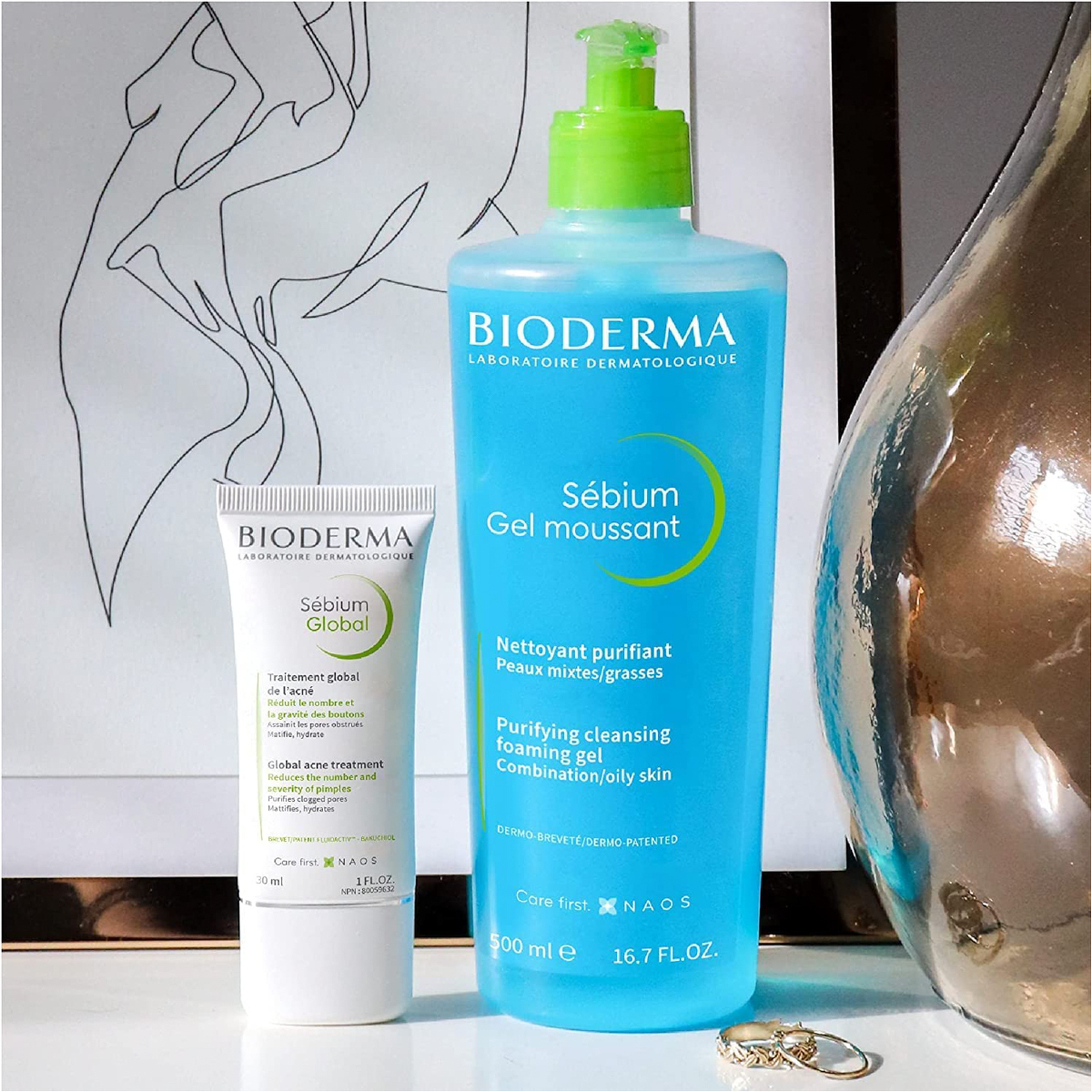 Bioderma Sebium Gel Moussant Purifying Cleansing Foaming Gel 500 Ml