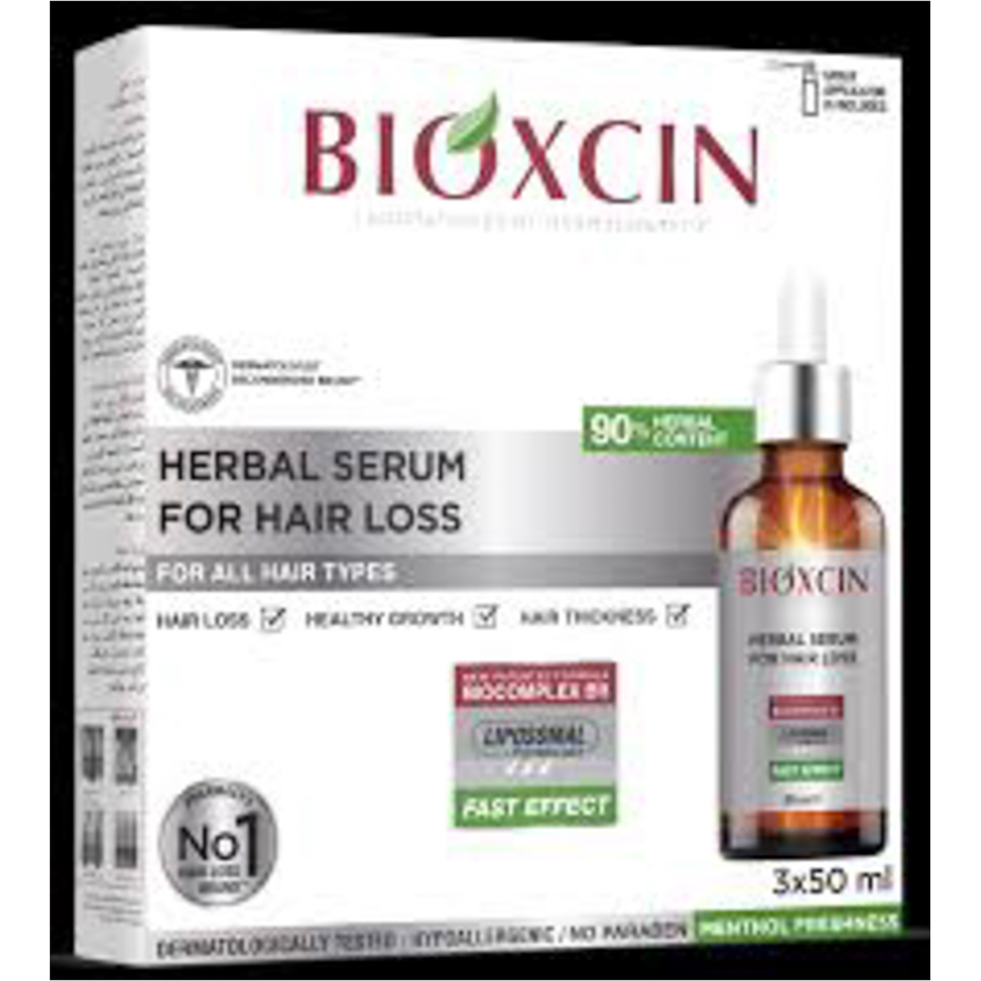 Bioxcin Hair Herbal Serum For Hair Loss 3X50 Ml