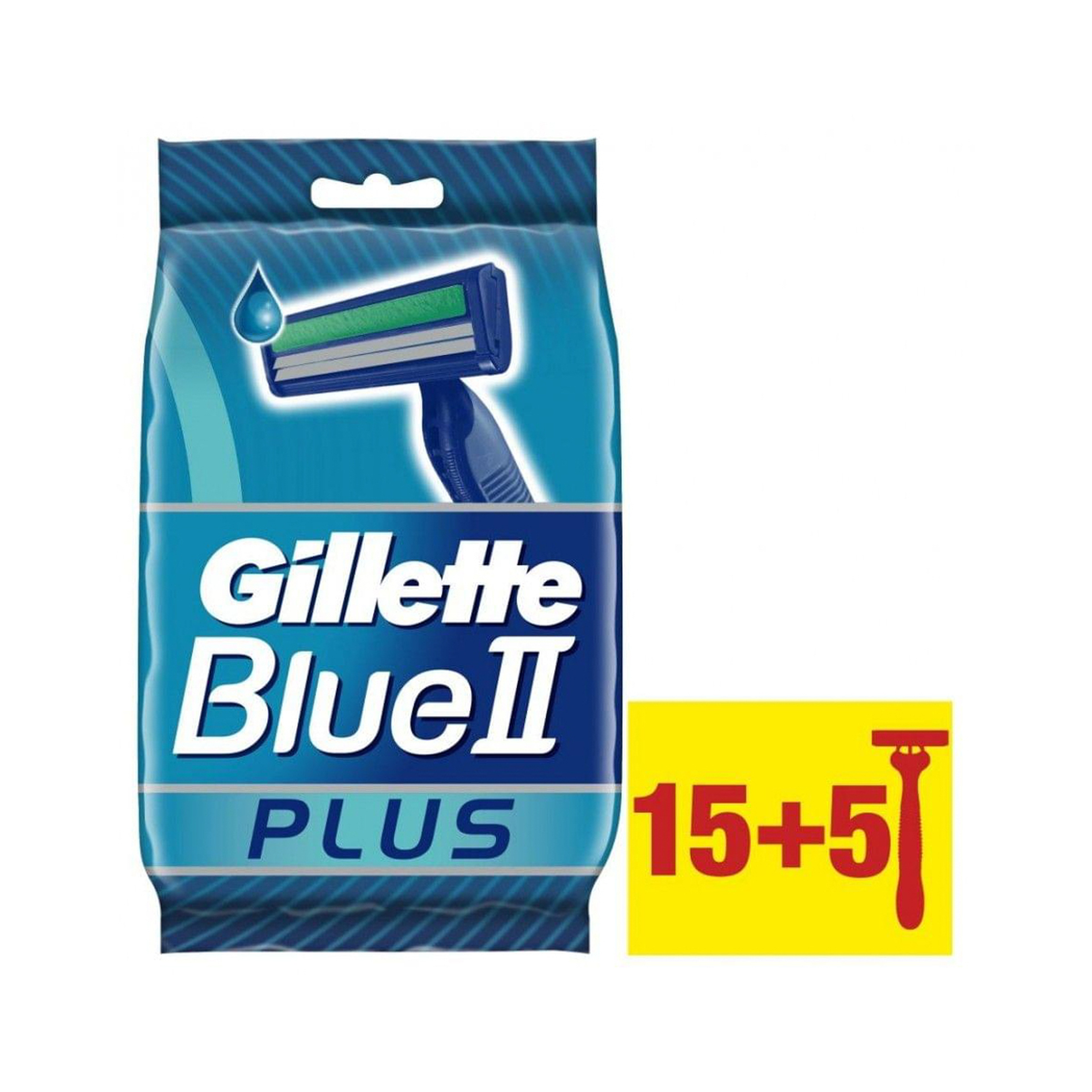 Blue 2 Plus 3 Disposable Razors Pack Of 15+5