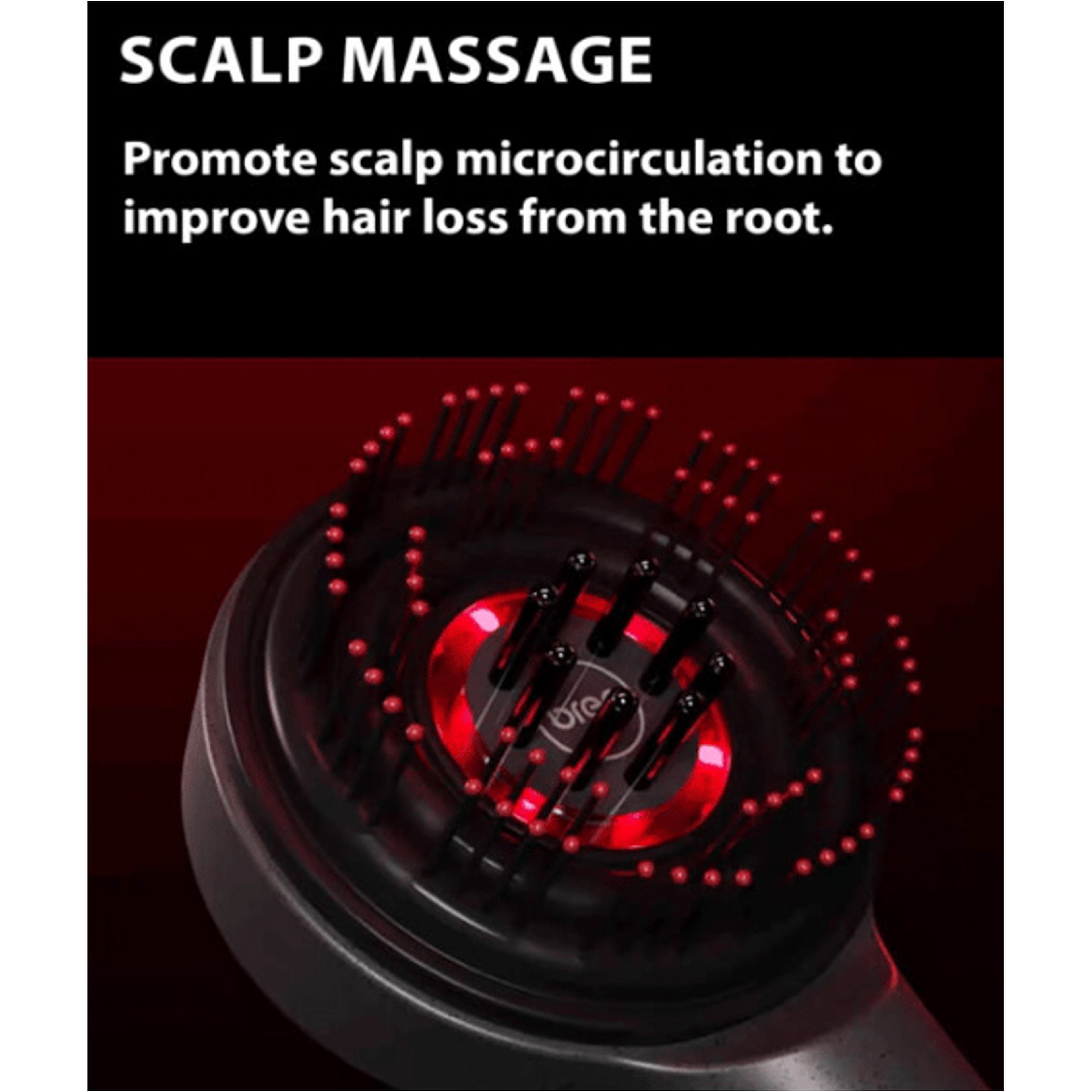 بريو فرشاة تدليك فروة الرأس 3 كهربائي لاسلكي مقاوم للماء