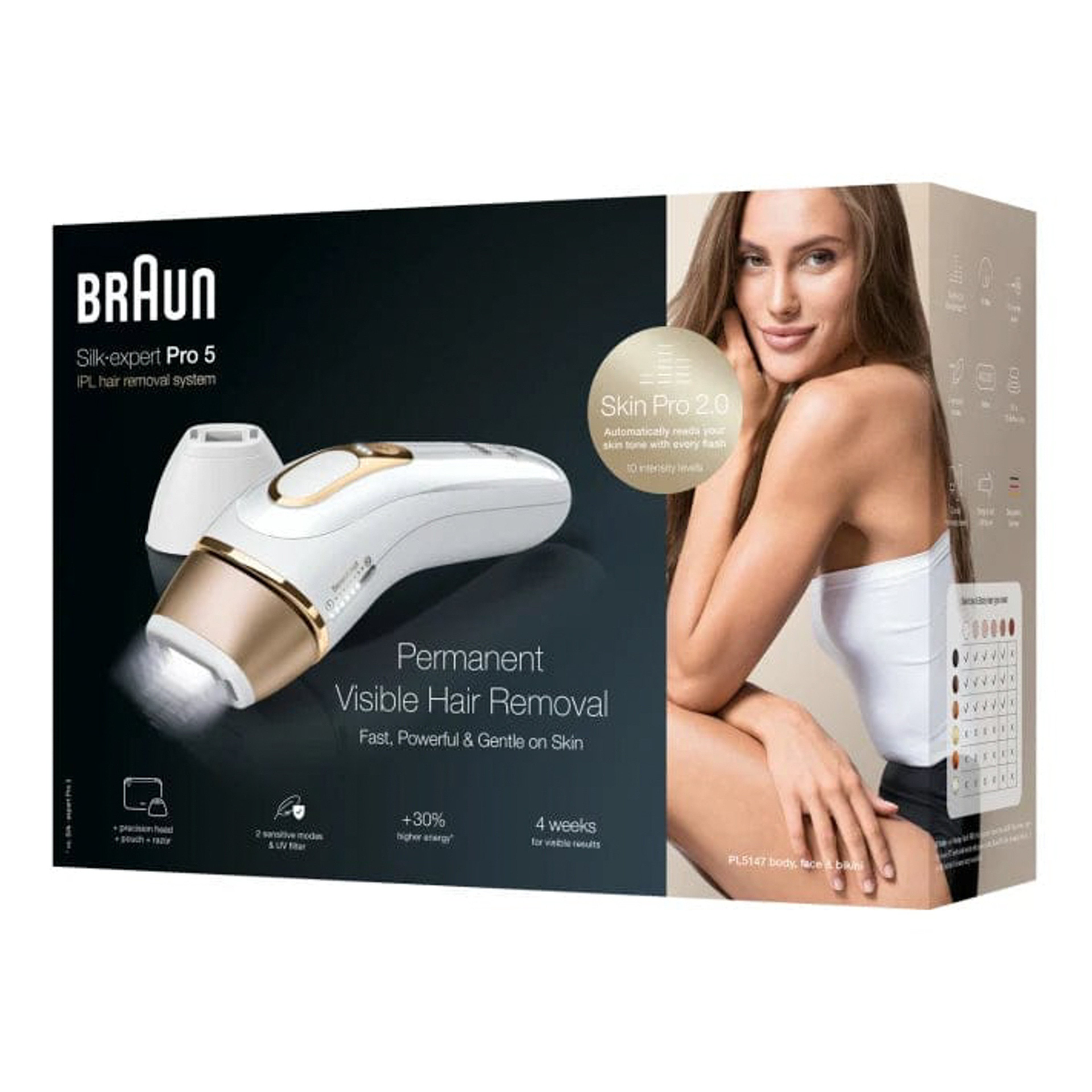 Braun Silk Expert Pro Ipl Hair Removal System Pl 5147 + 3 Extras