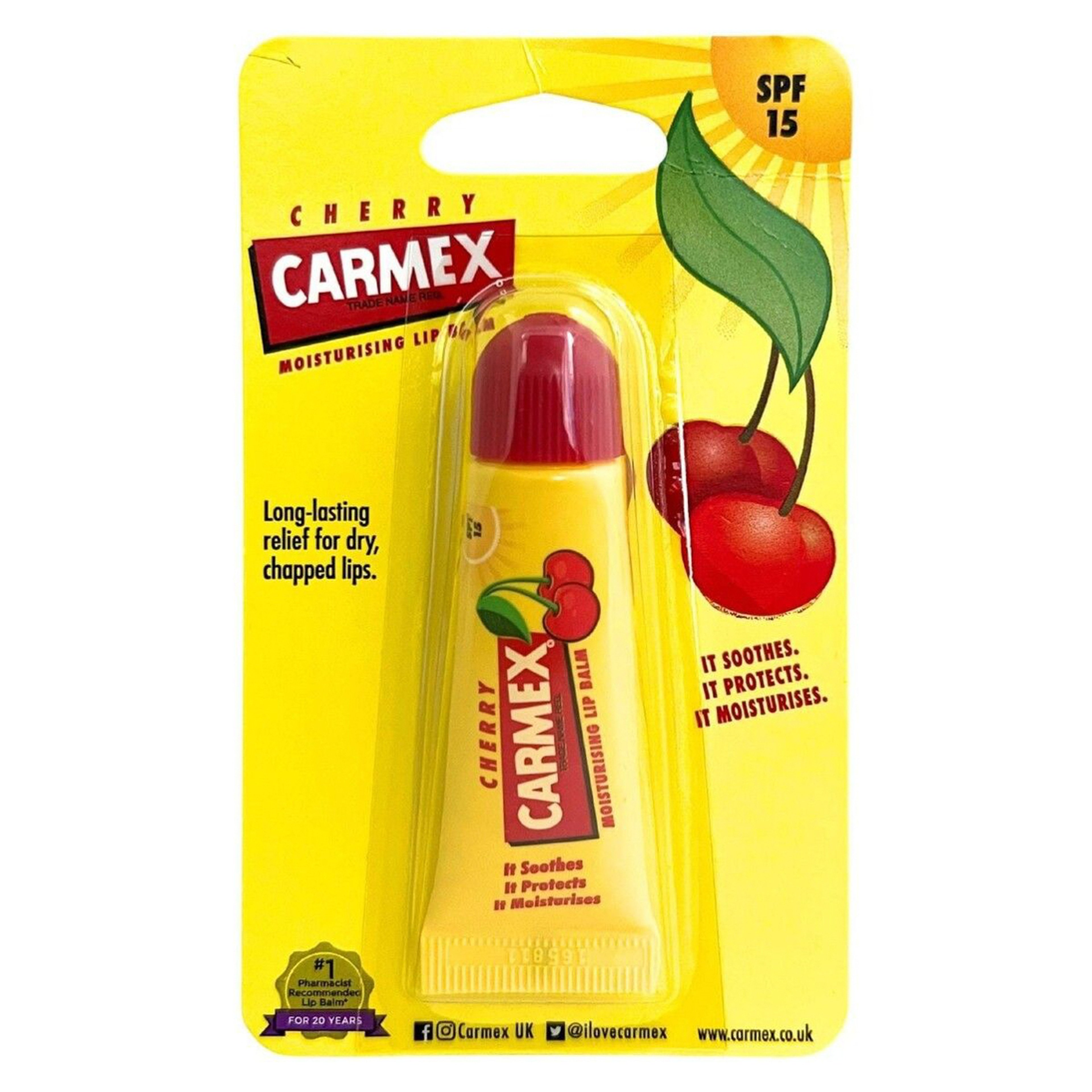 Carmex Moisturizing Lip Balm Fresh Cherry, 10 Gm