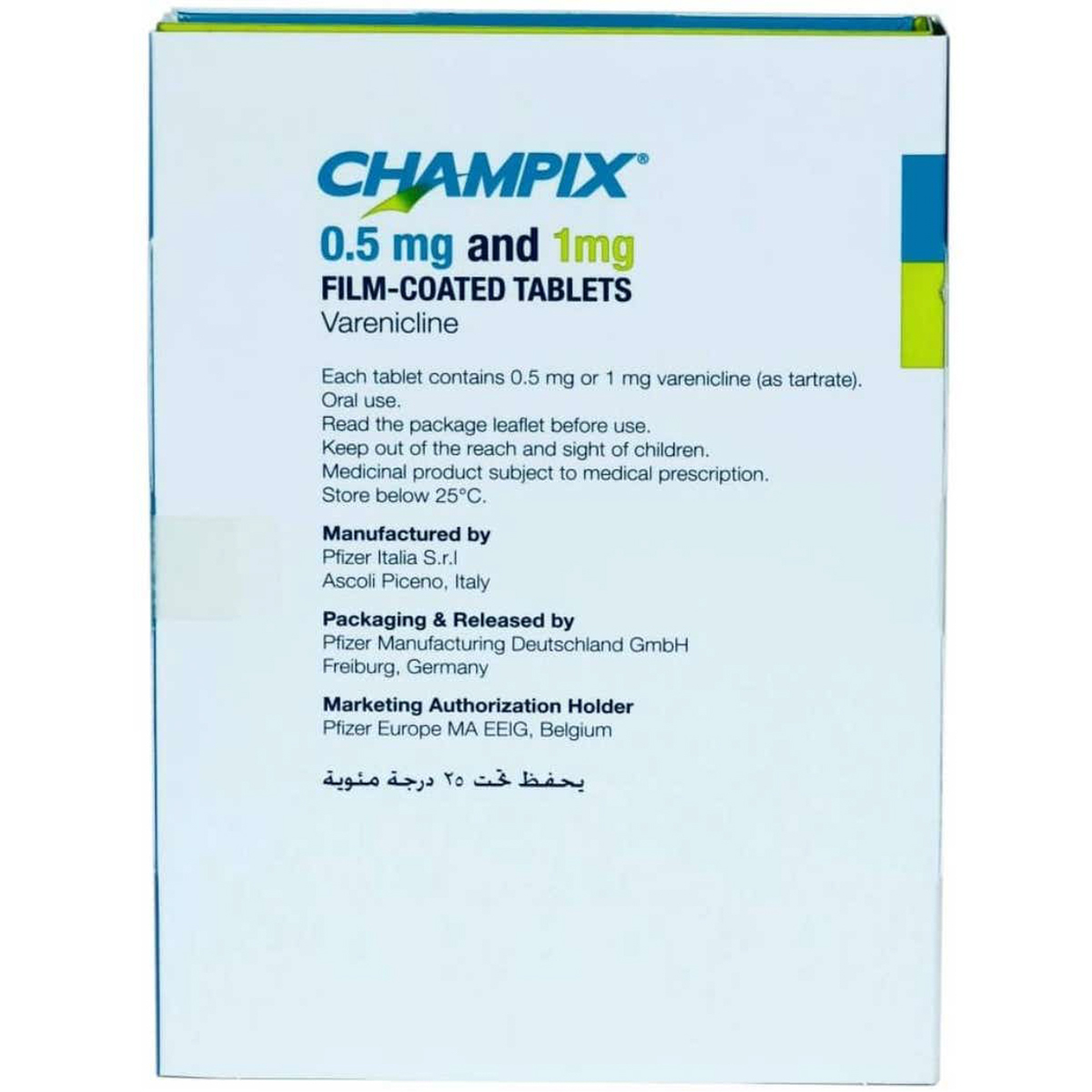 Cchampix 0.5 / 1 Mg Tablet 25Pcs