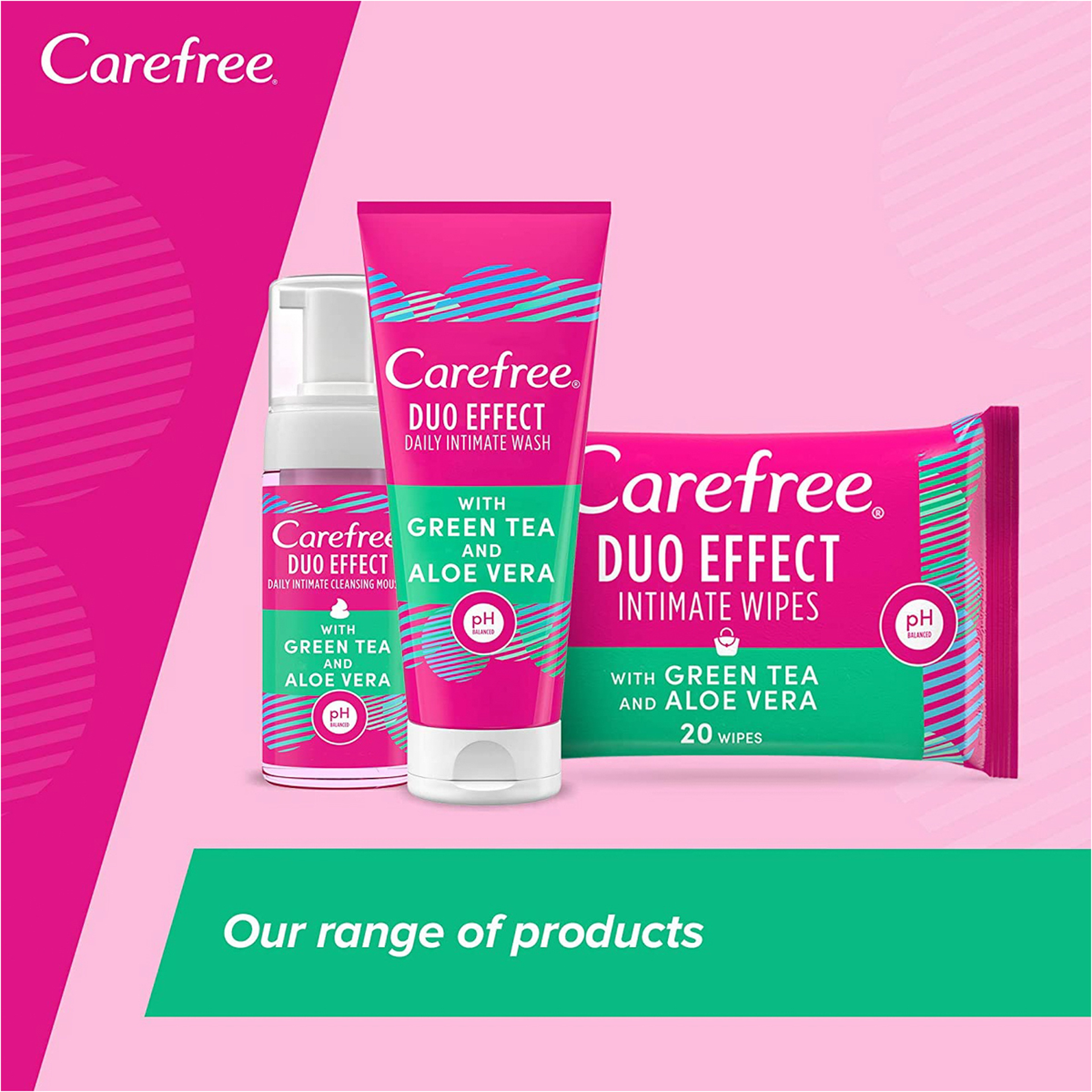 Carefree Intimate Mousse Green Tea & Aloe Vera