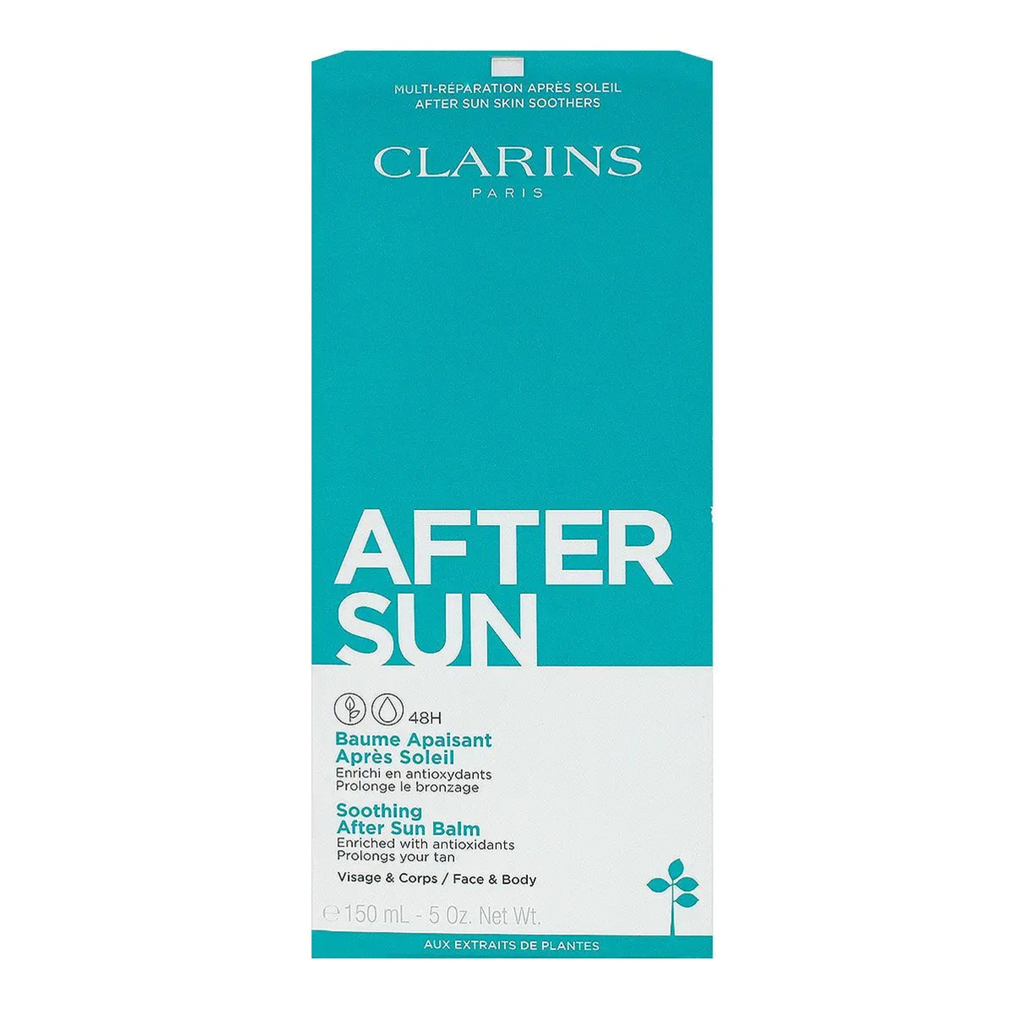 كلارنس بلسم سوثينج افتر صن يطيل تسمير البشرة للوجه والجسم 48 ساعة 150 مل