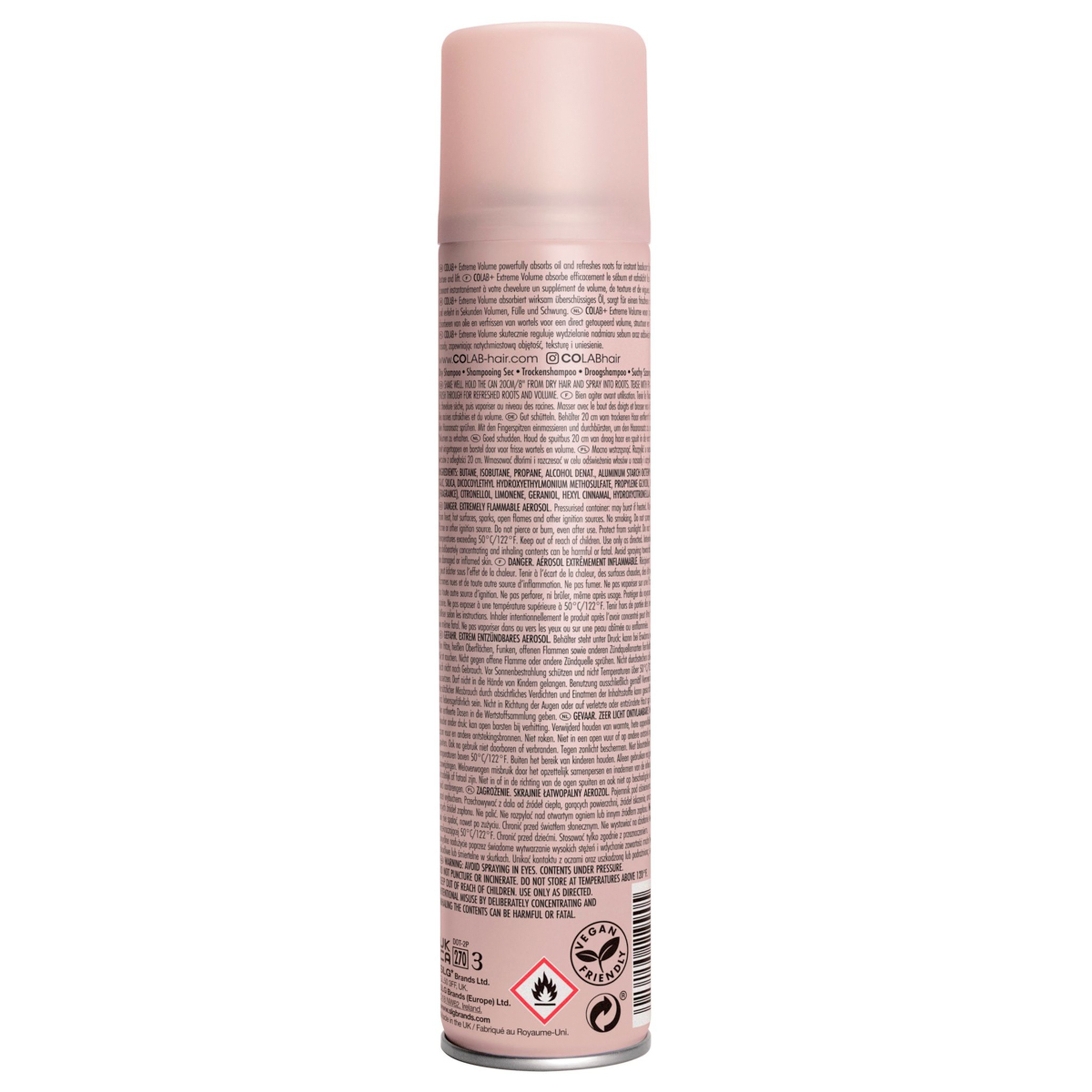 Colab Dry Shampoo Invisible Extreme Volume Fragrance 200 Ml
