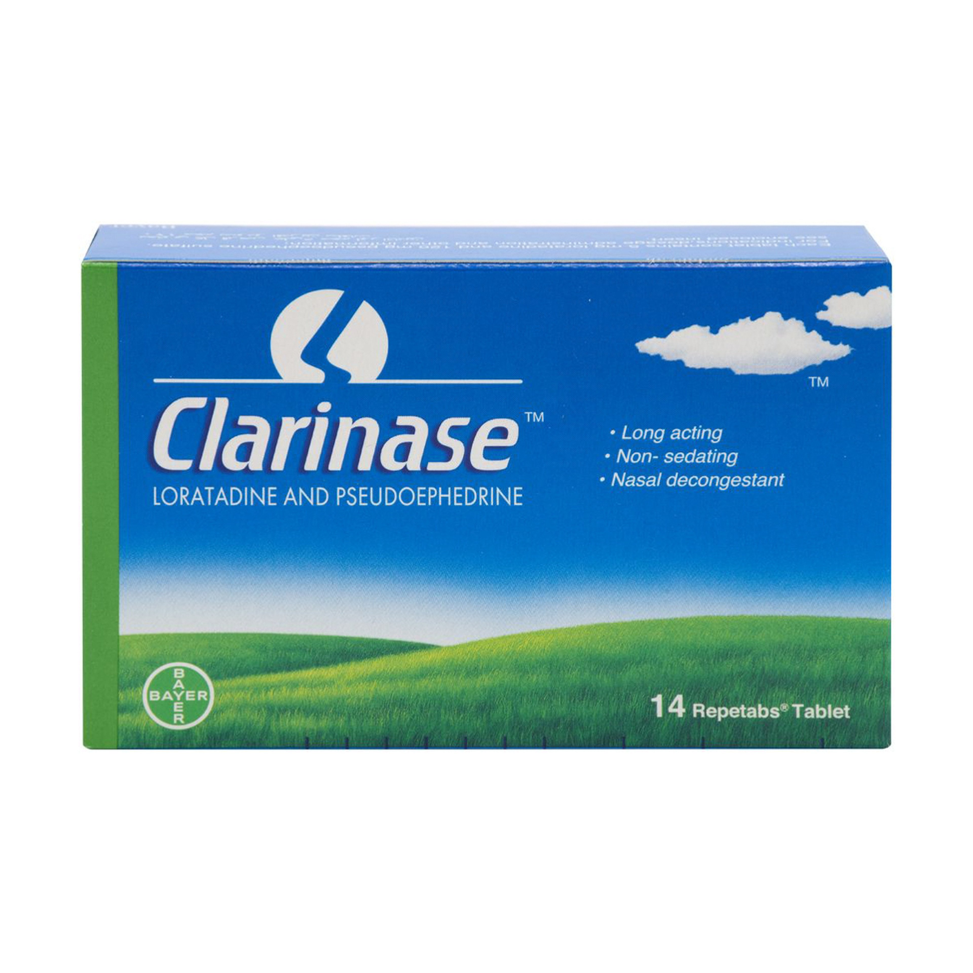 Clarinase Repetabs, 5 Mg/120 Mg, For Allergy & Common Cold 14 Tablet