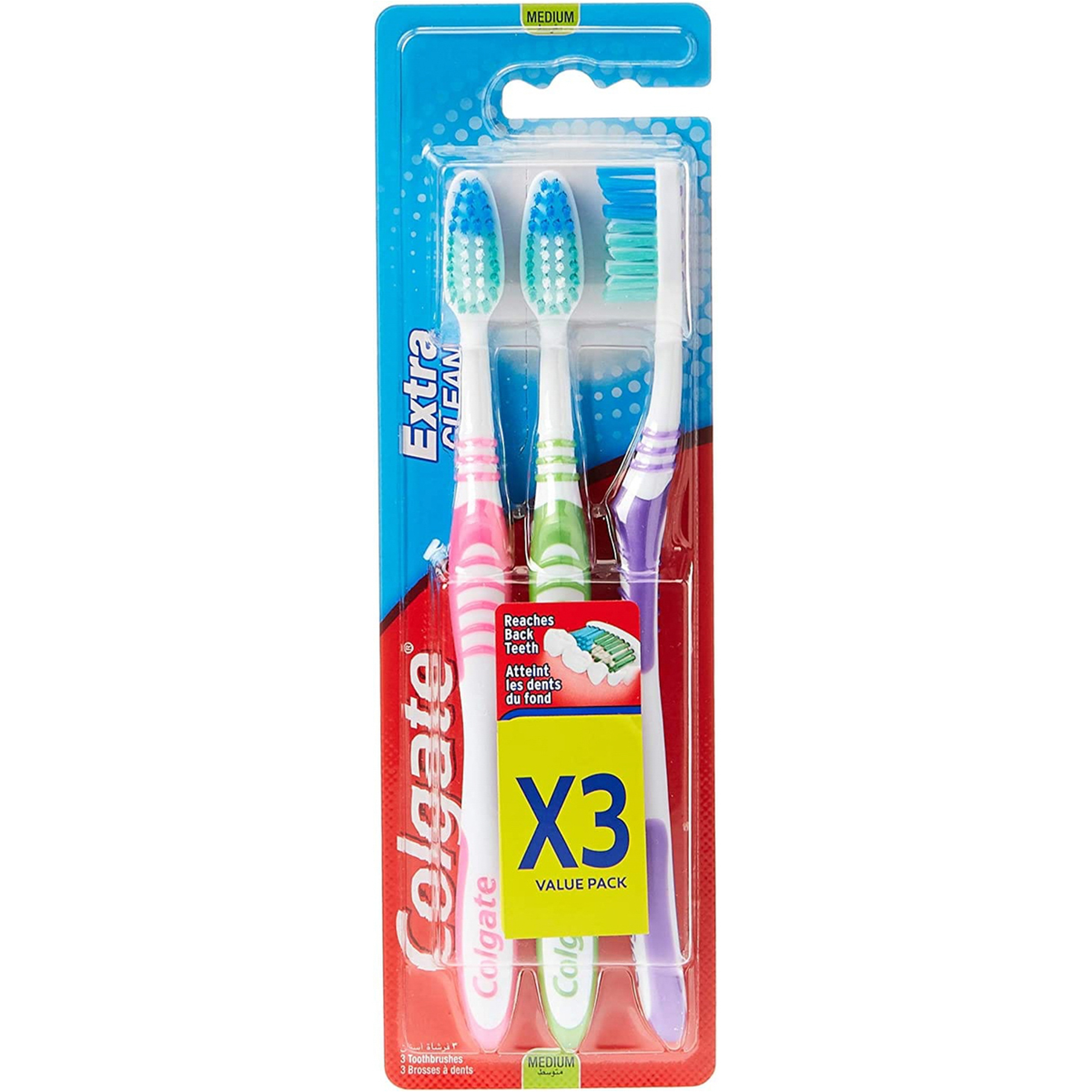 كولجيت فرشاه اسنان اكسترا كلين 4قطع- متوسطة 4+1