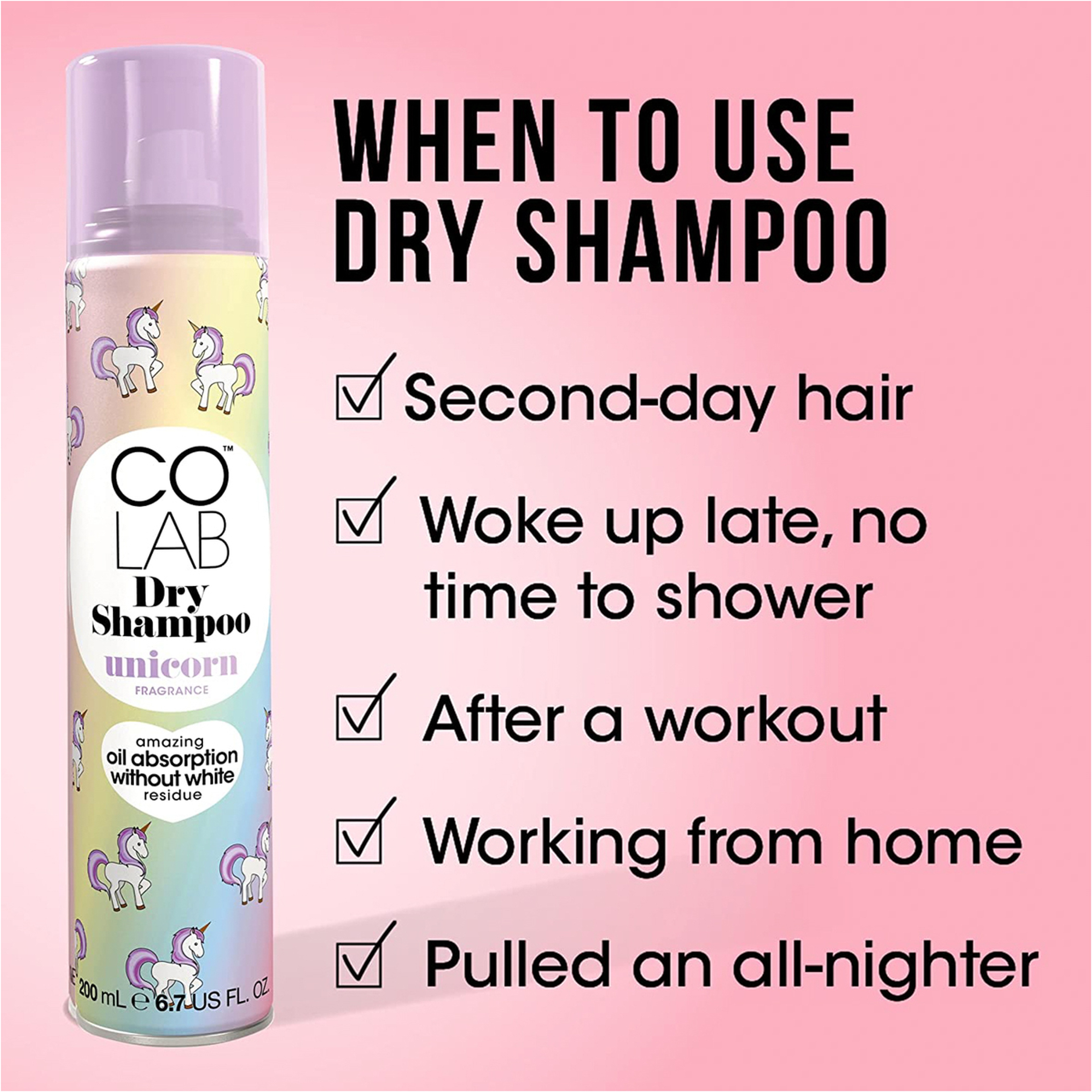 Colab Dry Shampoo Invisible Unicorn Fragrance 200Ml